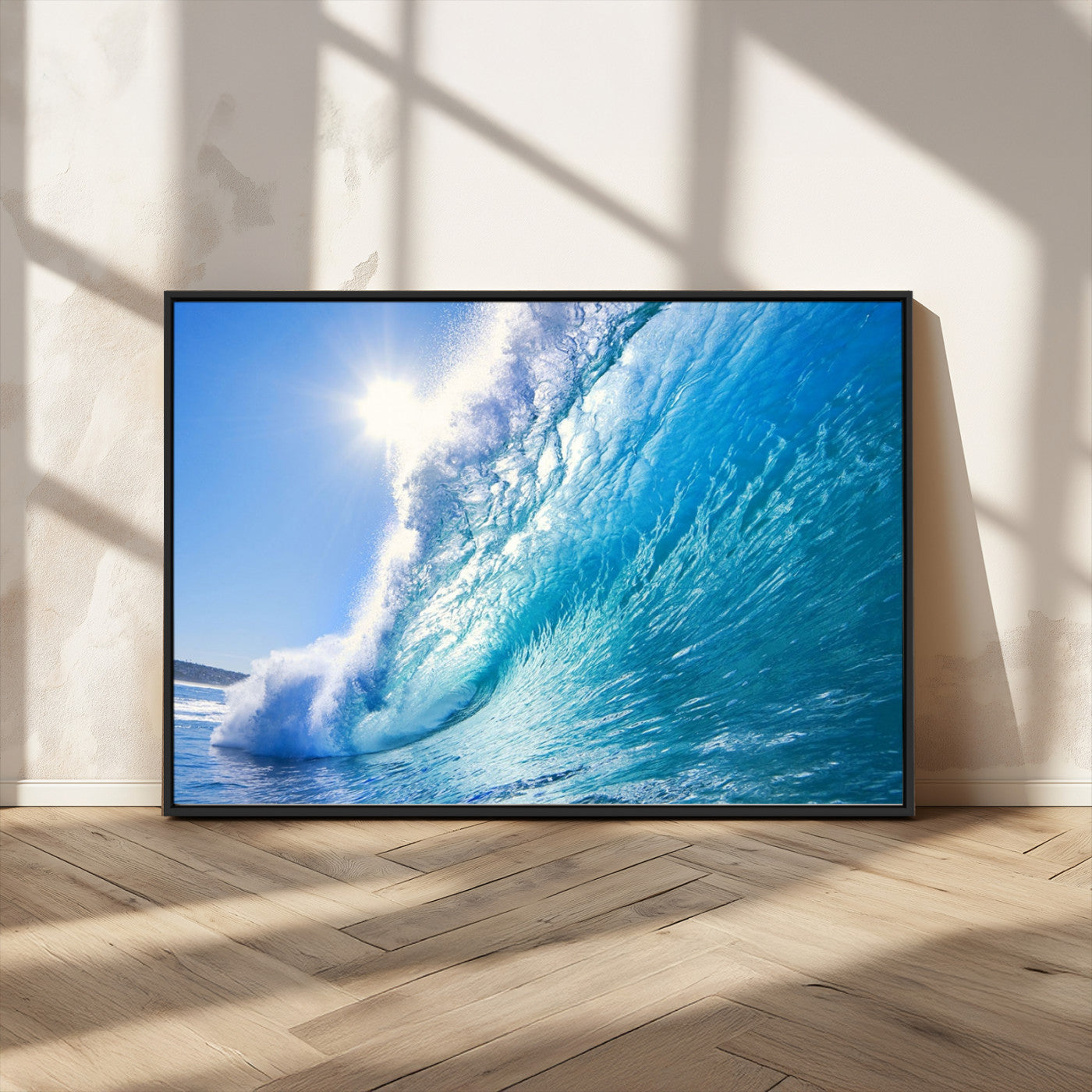 37494-MGV-CV-36X24-Ocean Wave Canvas Art – Stunning Blue Wave Photography, Coastal Wall Decor for Living Room, Bedroom or Office