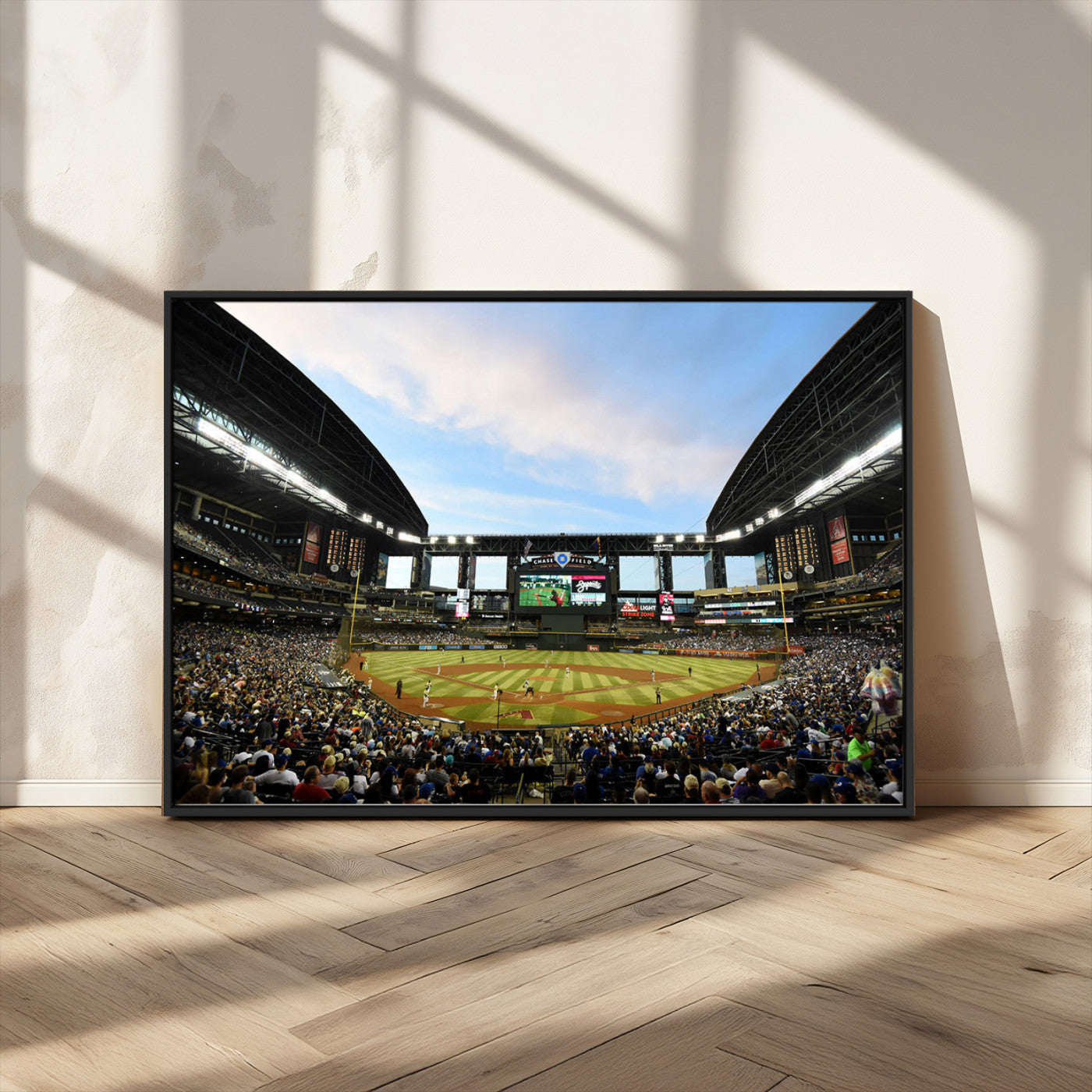 92672-MGV-CV-36X24-Chase Field Stadium Wall Art Canvas Print, Framed Arizona Stadium Art Picture Print, Chase Stadium Perfect Sports Room Decor