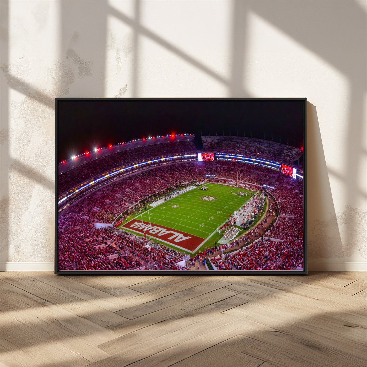 11343-MGV-CV-36X24-Bryant-Denny Stadium Wall Art – Panoramic Alabama Crimson Tide Football Field Canvas Print, Game Day Decor for Office, Man Cave or