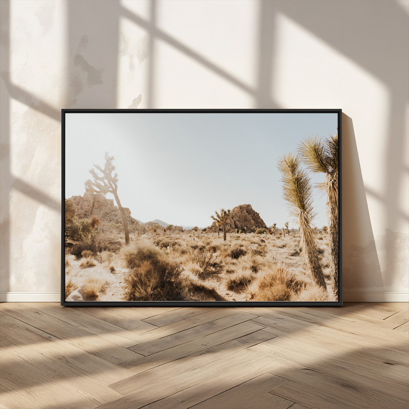 62783269-MGV-FC-36X24_Black-Joshua Tree Wall Art – Desert Landscape Photography Canvas Print, Southwest Nature Artwork Rustic Home Decor for Living Room,