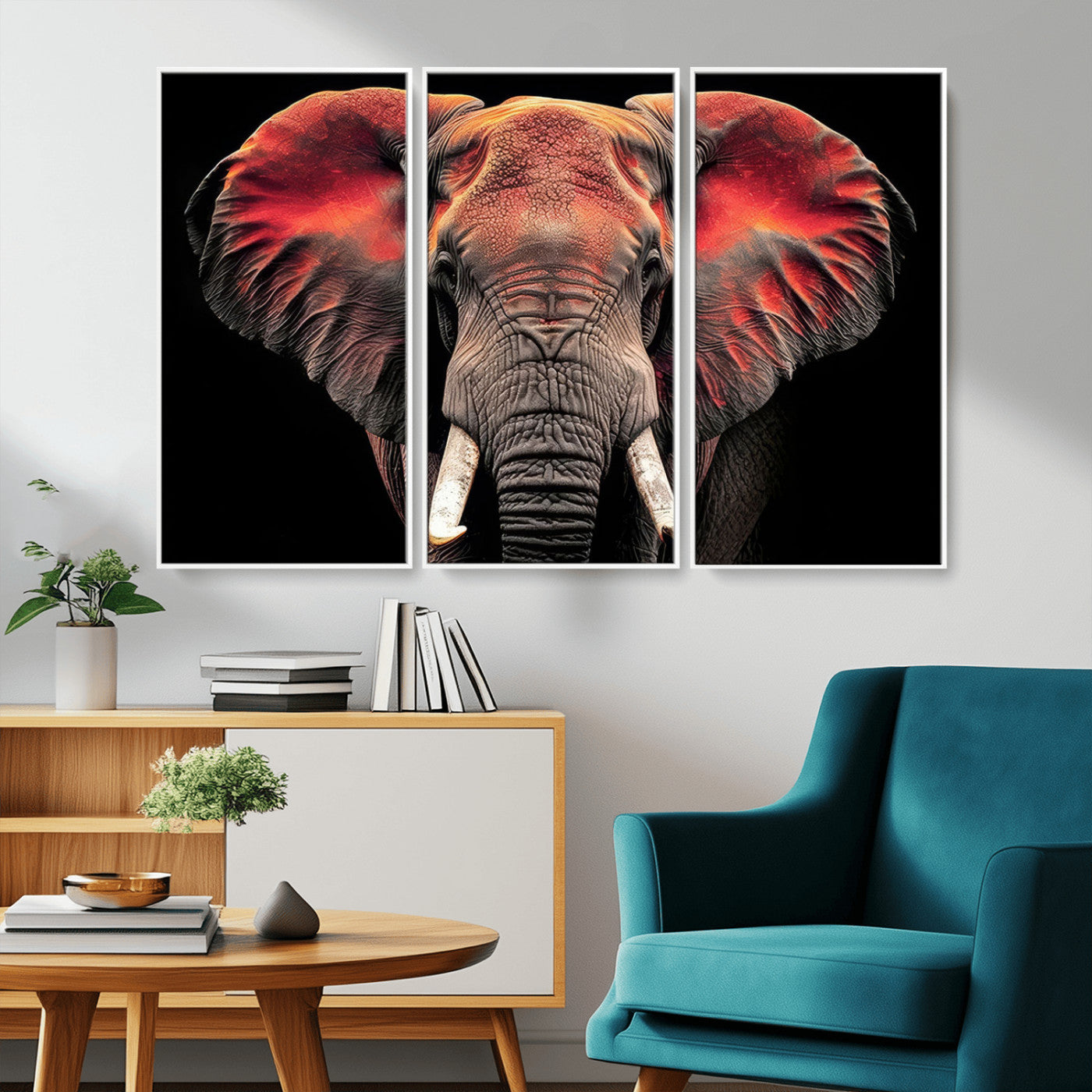 54719-MGV-CV-36X24-Elephant Wall Art – Majestic African Elephant Canvas Print, Wildlife Safari Animal Decor for Living Room, Bedroom, Office or Man