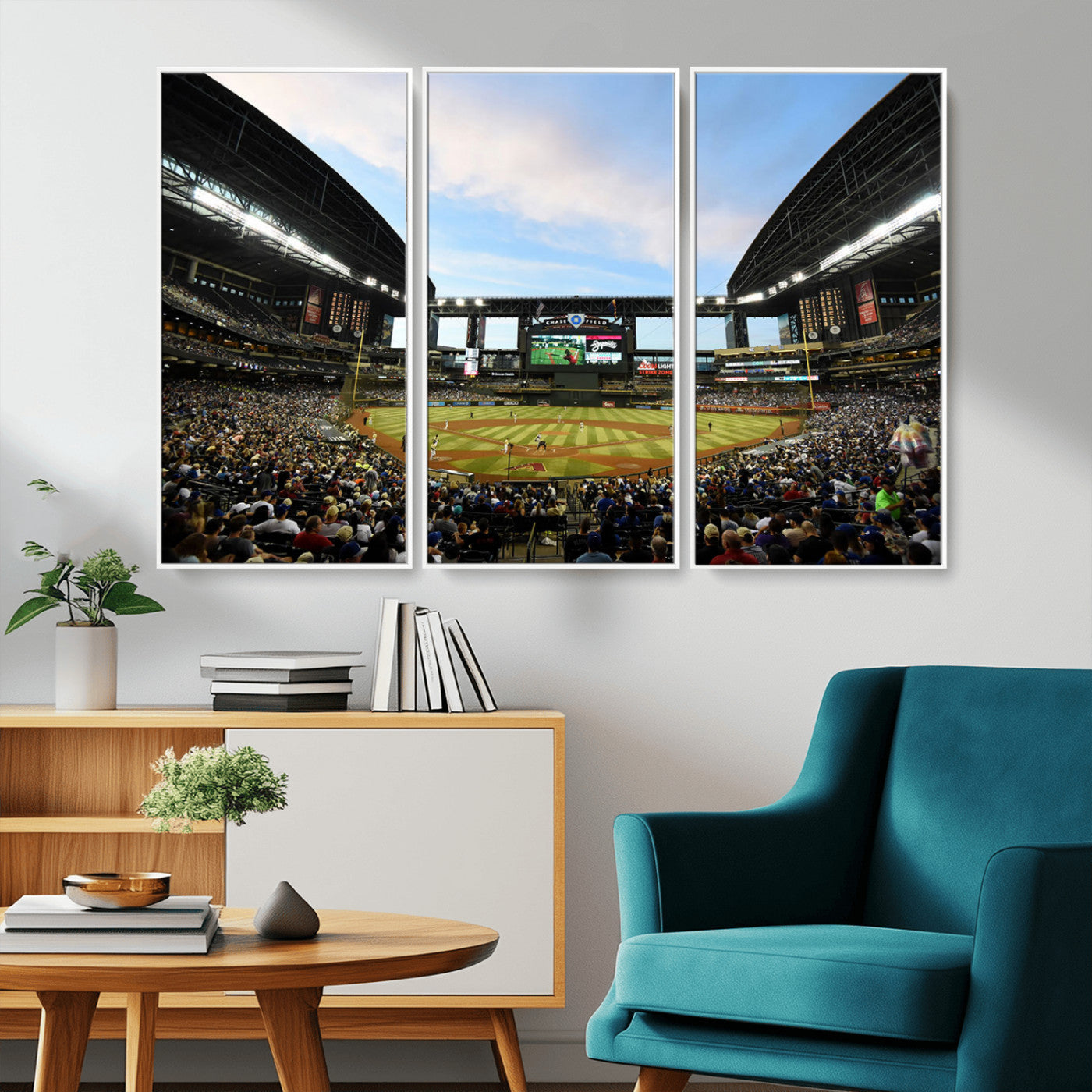 92672-MGV-CV-36X24-Chase Field Stadium Wall Art Canvas Print, Framed Arizona Stadium Art Picture Print, Chase Stadium Perfect Sports Room Decor