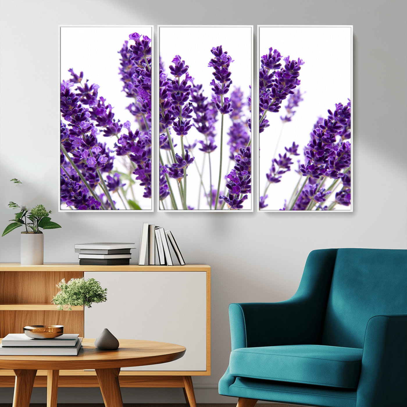 76859-MGV-CV-36X24-Lavender Flower Wall Art – Botanical Canvas Print Featuring Purple Floral Bouquet, Nature Inspired Artwork for Living Room,
