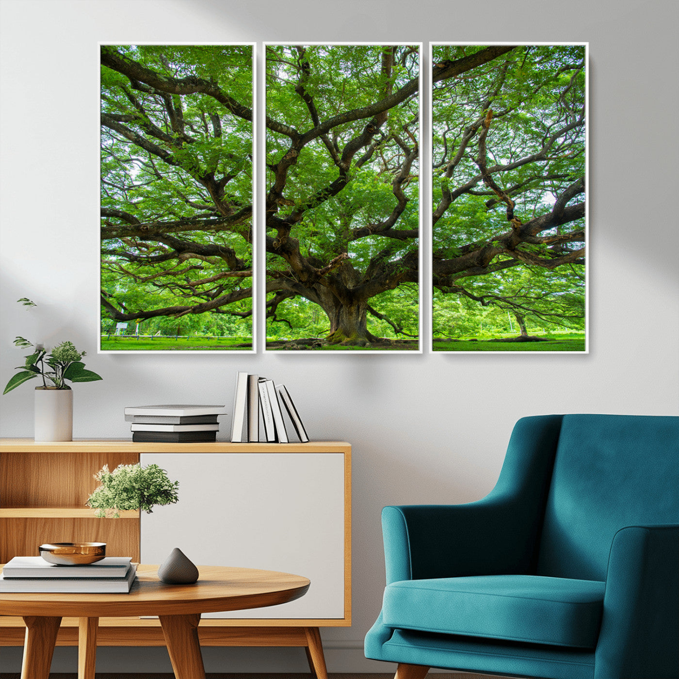 49375306-MGV-CV-36X24-Ancient Tree Wall Art Canvas Print, Framed Sprawling Branches Art Picture Print, Gnarling Tree Perfect Earthy Natural Decor