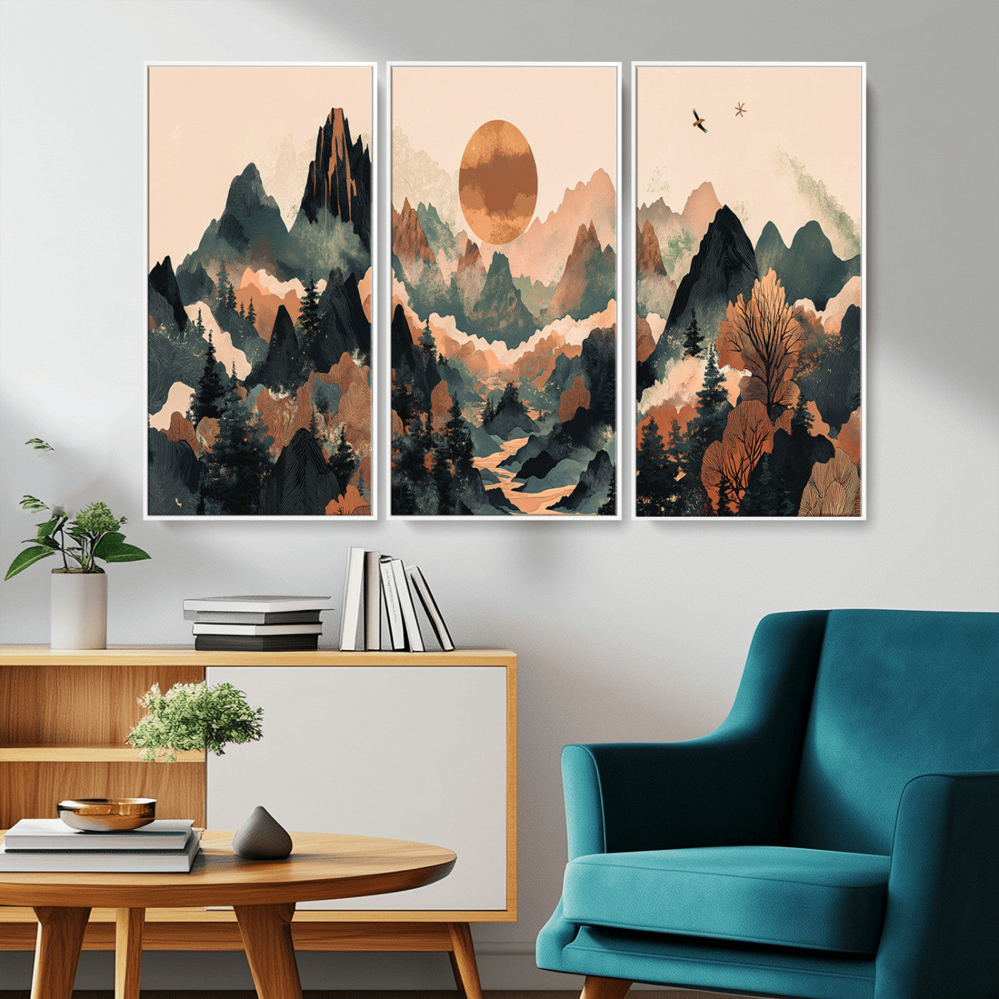 46509506-MGV-CV-36X24-Mountain Wall Art – Sunset Canvas Print, Nature Inspired Artwork, Scenic Wall Decor for Living Room, Bedroom, Office