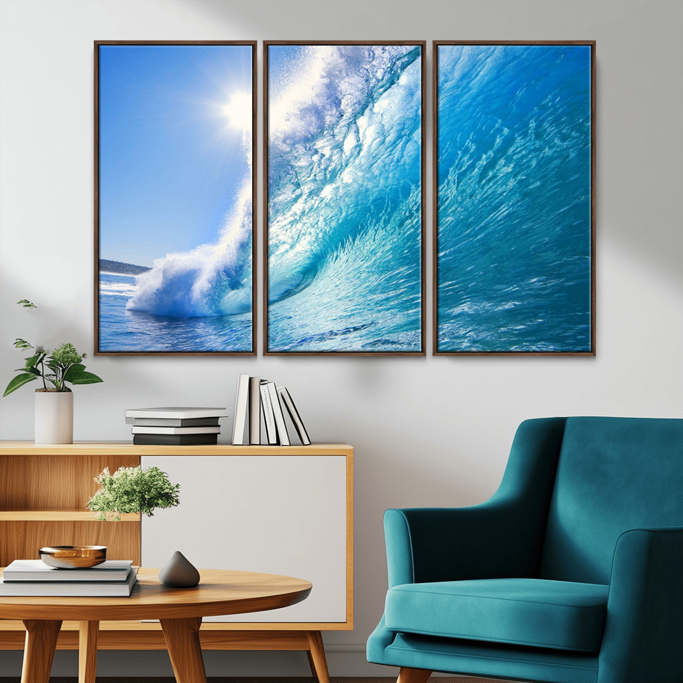 37494-MGV-CV-36X24-Ocean Wave Canvas Art – Stunning Blue Wave Photography, Coastal Wall Decor for Living Room, Bedroom or Office