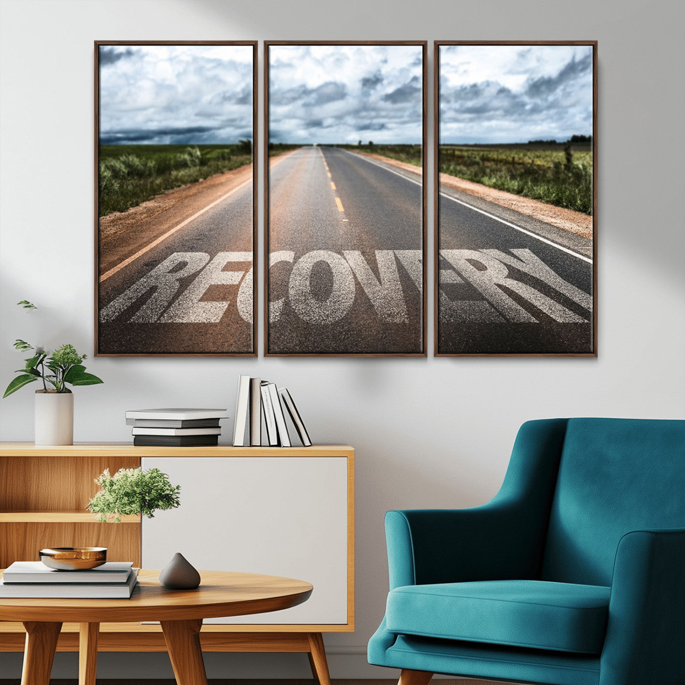 50743-MGV-CV-36X24-Healing Road Wall Art – Motivational Highway Canvas Print, Inspirational Journey Decor for Office, Gym or Living Room