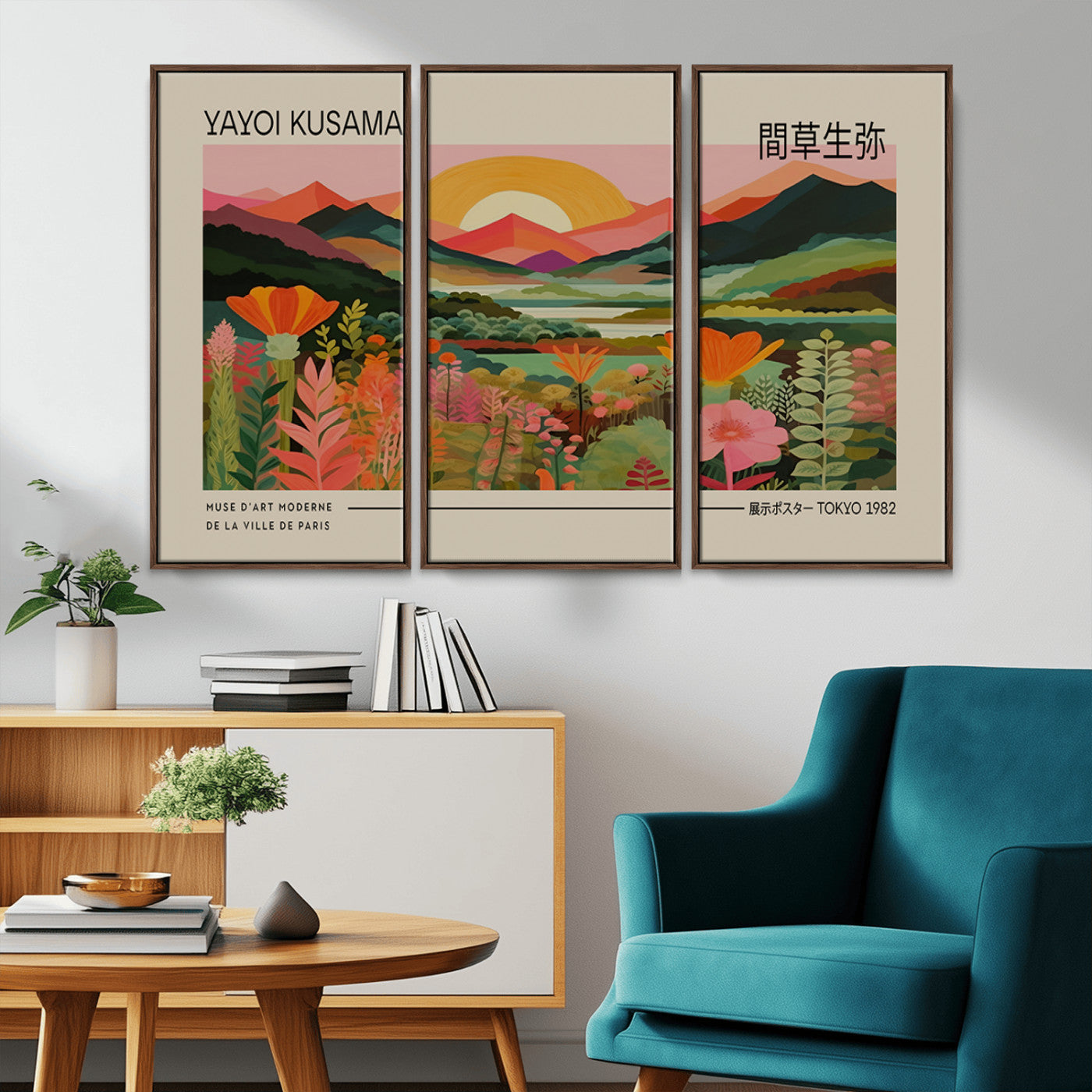 17753-MGV-CV-36X24-Floral Sunset Landscape Wall Art – Panoramic Nature Canvas Print, Vibrant Botanical Artwork for Living Room, Bedroom, Office, or