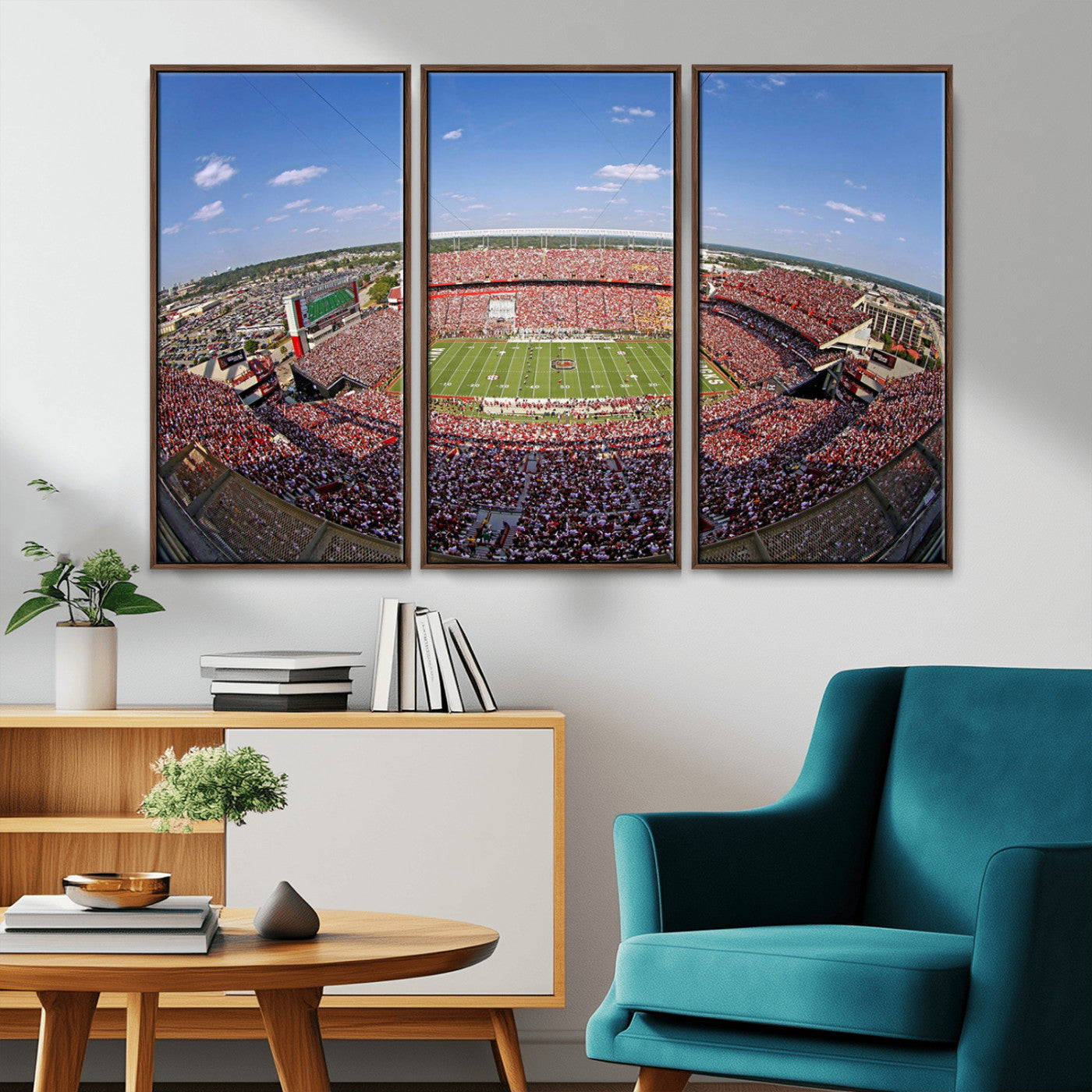 29492070-MGV-CV-36X24-William Brice Stadium Canvas Wall Art – Football Game, Stadium Crowd, Fans, Energy, Team Spirit, Daytime Outdoor Event Print for