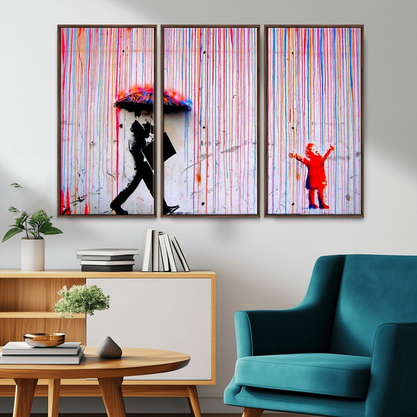 69505-MGV-CV-36X24-Graffiti Girl Wall Art Canvas Print, Framed Urban Contrast Art Picture Print, Vibrant Graffiti Perfect Urban Pop Decor Artwork