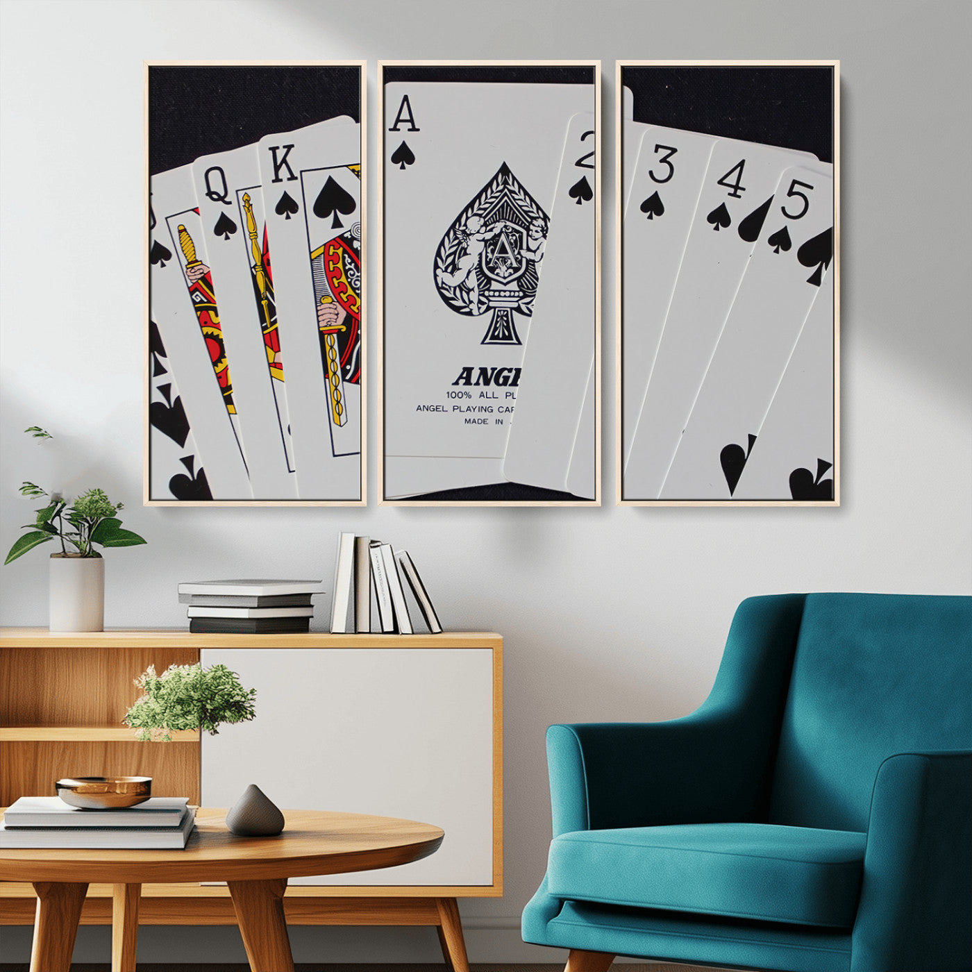 56787-MGV-CV-36X24-Playing Cards – Classic Poker Deck with Spades, Standard Size Durable Casino Quality Card Set for Magic Tricks, Blackjack, Bridge,