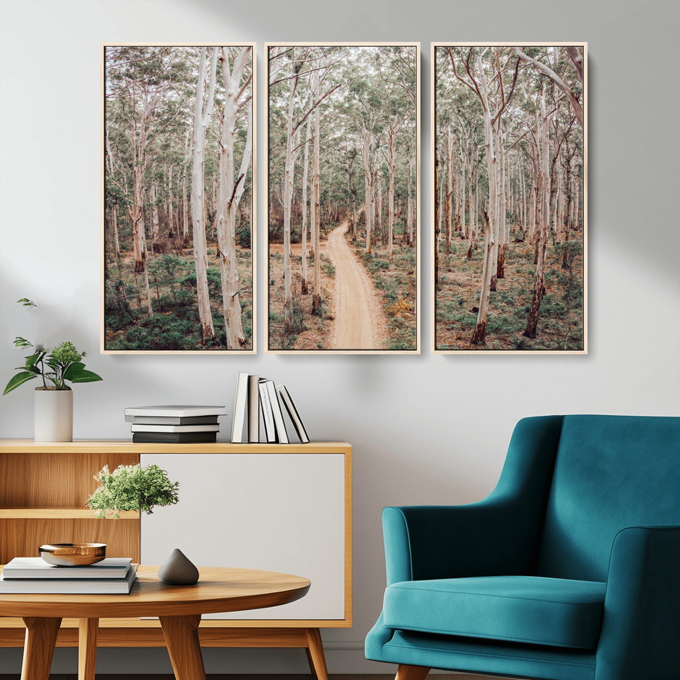 24760563-MGV-CV-36X24-Forest Wall Art – Tranquil Woodland Path Canvas Print, Scenic Nature Photography Decor for Bedroom, Living Room, Office, Cabin or