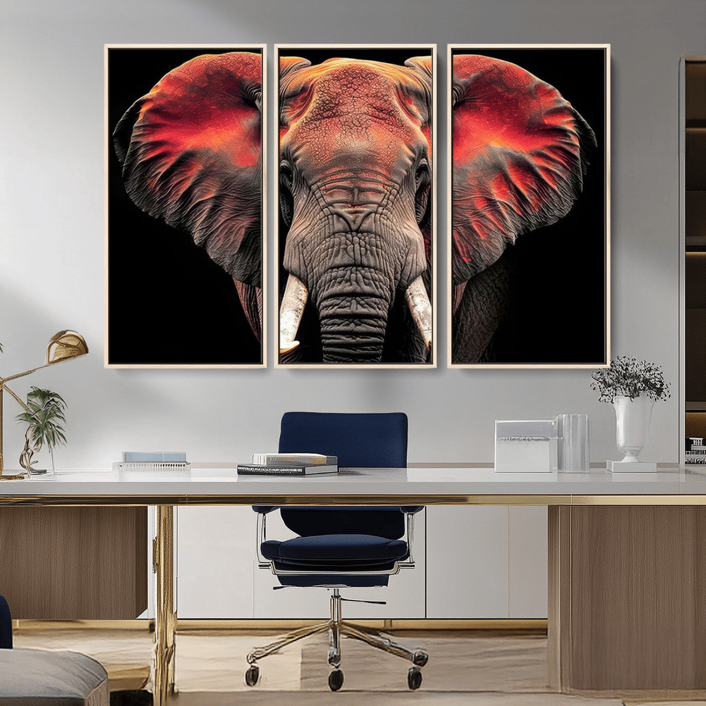 54719-MGV-CV-36X24-Elephant Wall Art – Majestic African Elephant Canvas Print, Wildlife Safari Animal Decor for Living Room, Bedroom, Office or Man