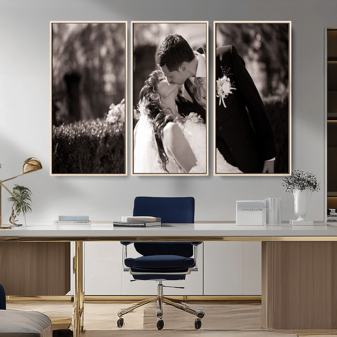 CSTM6030-MGV-CV-36X24-Custom Wedding Photo Print - Custom Wall Art Picture Print, Create Your Own Photo Canvas Print