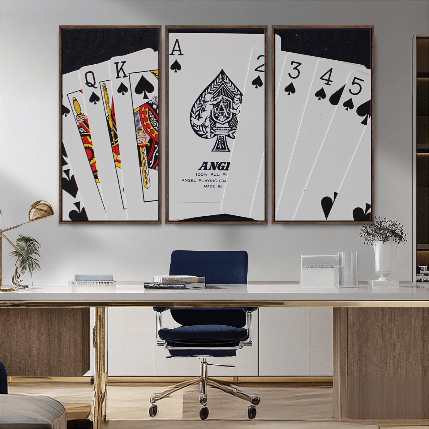 56787-MGV-CV-36X24-Playing Cards – Classic Poker Deck with Spades, Standard Size Durable Casino Quality Card Set for Magic Tricks, Blackjack, Bridge,