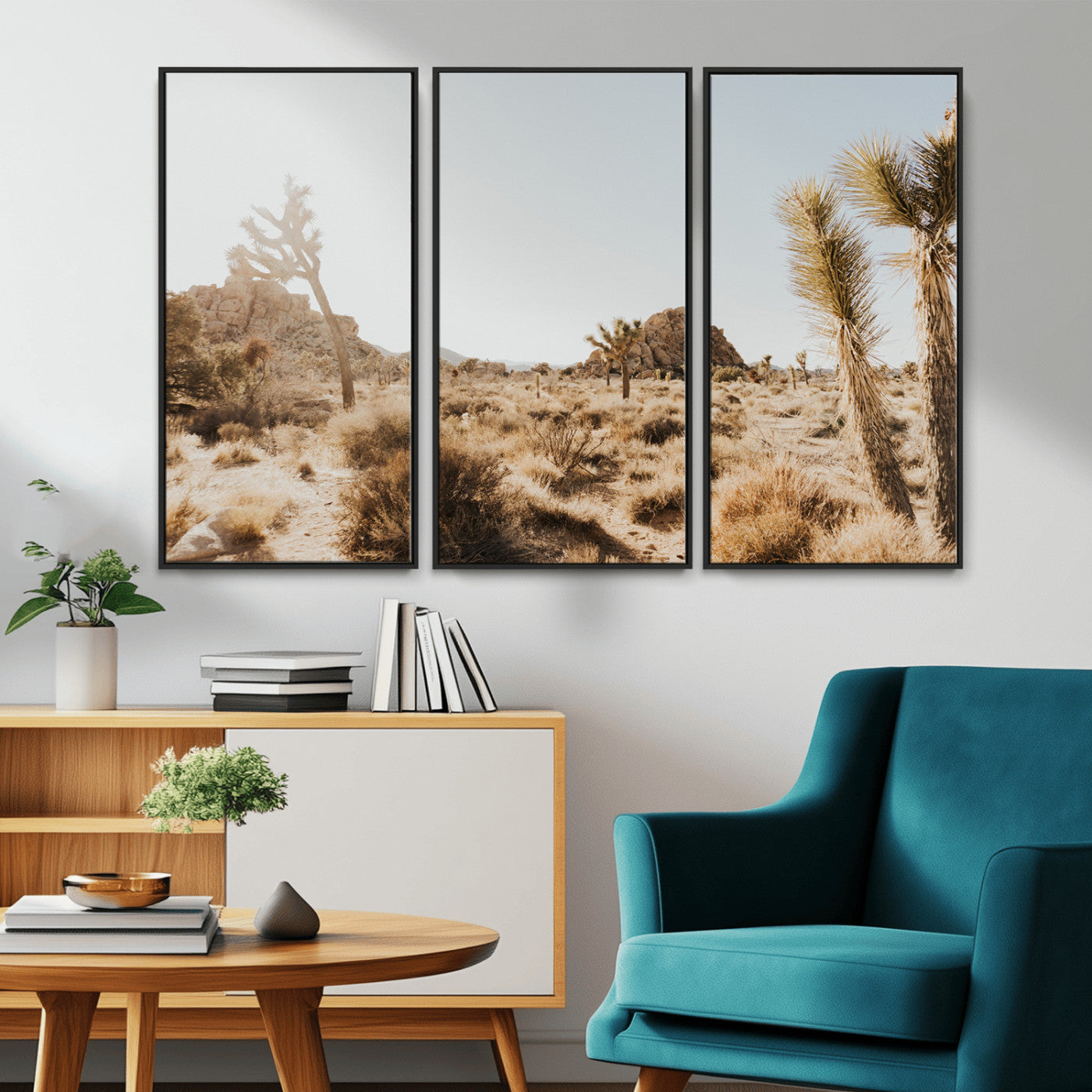 62783269-MGV-CV-36X24-Joshua Tree Wall Art – Desert Landscape Photography Canvas Print, Southwest Nature Artwork Rustic Home Decor for Living Room,