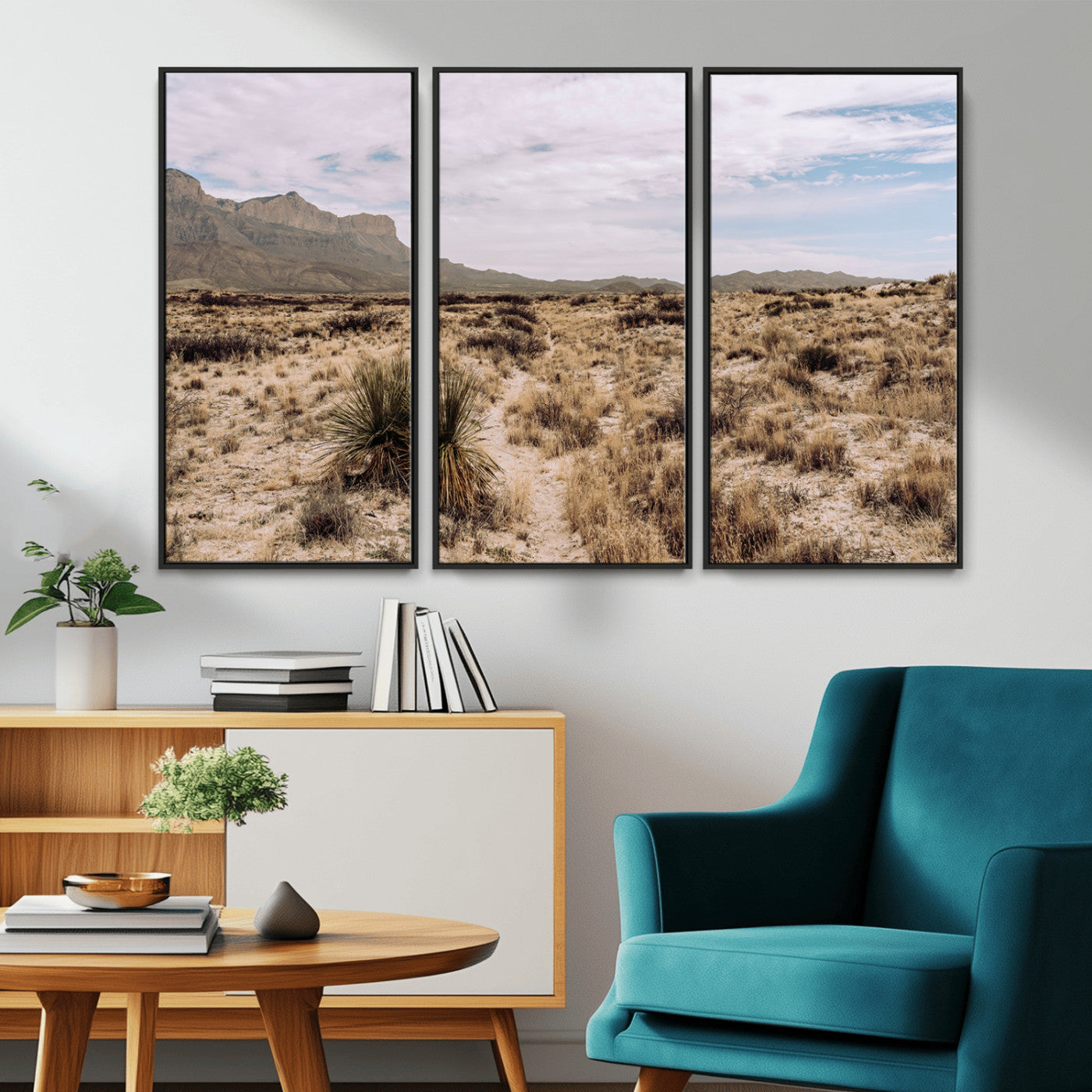 20681831-MGV-CV-36X24-Desert Landscape Wall Art – Southwestern Mountain Canvas Print, Rustic Western Nature Photography Decor for Living Room, Office,