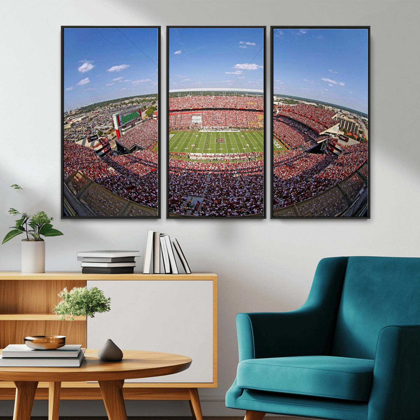 29492070-MGV-CV-36X24-William Brice Stadium Canvas Wall Art – Football Game, Stadium Crowd, Fans, Energy, Team Spirit, Daytime Outdoor Event Print for