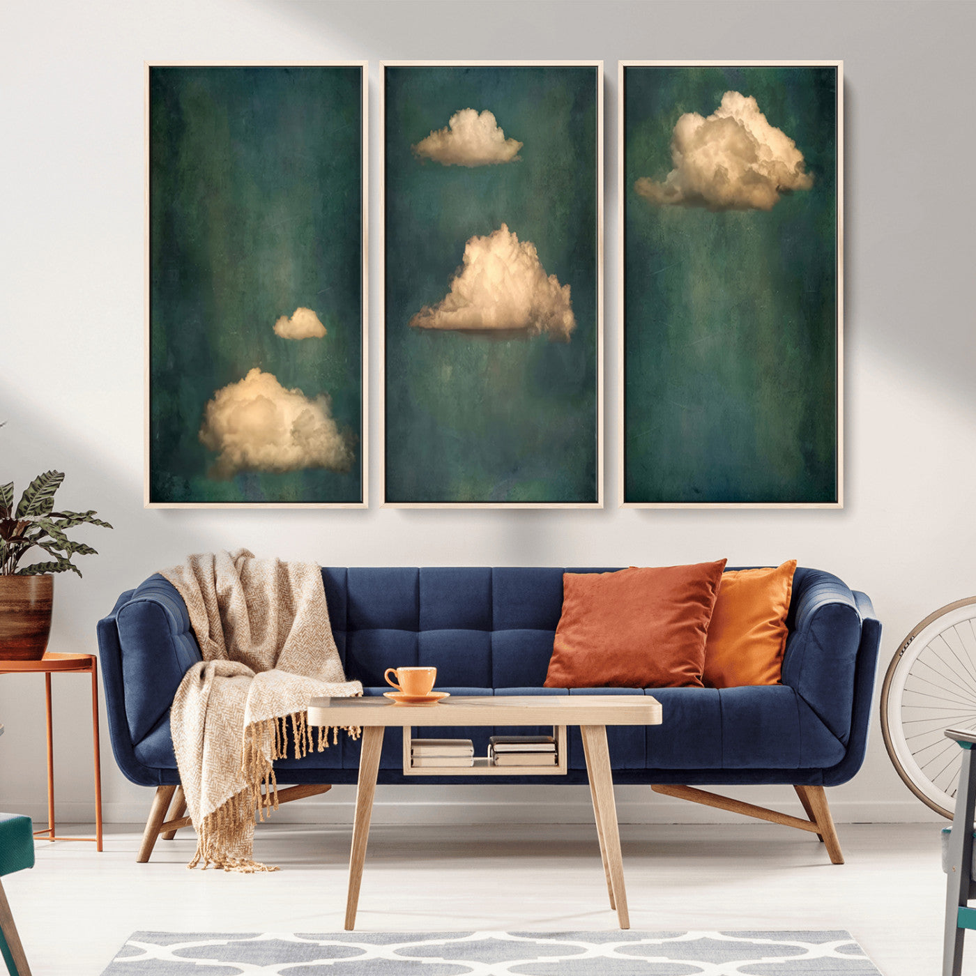 93673-MGV-CV-36X24-Dreamy Cloud Wall Art – Vintage Sky Canvas Print, Whimsical Nature Inspired Decor for Bedroom, Nursery or Living Room