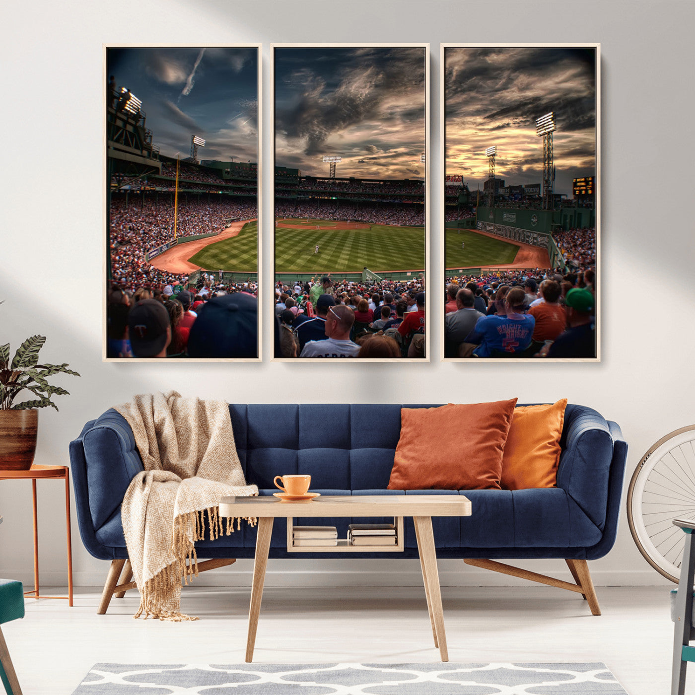 53432-MGV-CV-36X24-Fenway Park Stadium Wall Art Canvas Print, Framed Boston Baseball Stadium Art Picture Print, Massachusetts Fenway Park Perfect