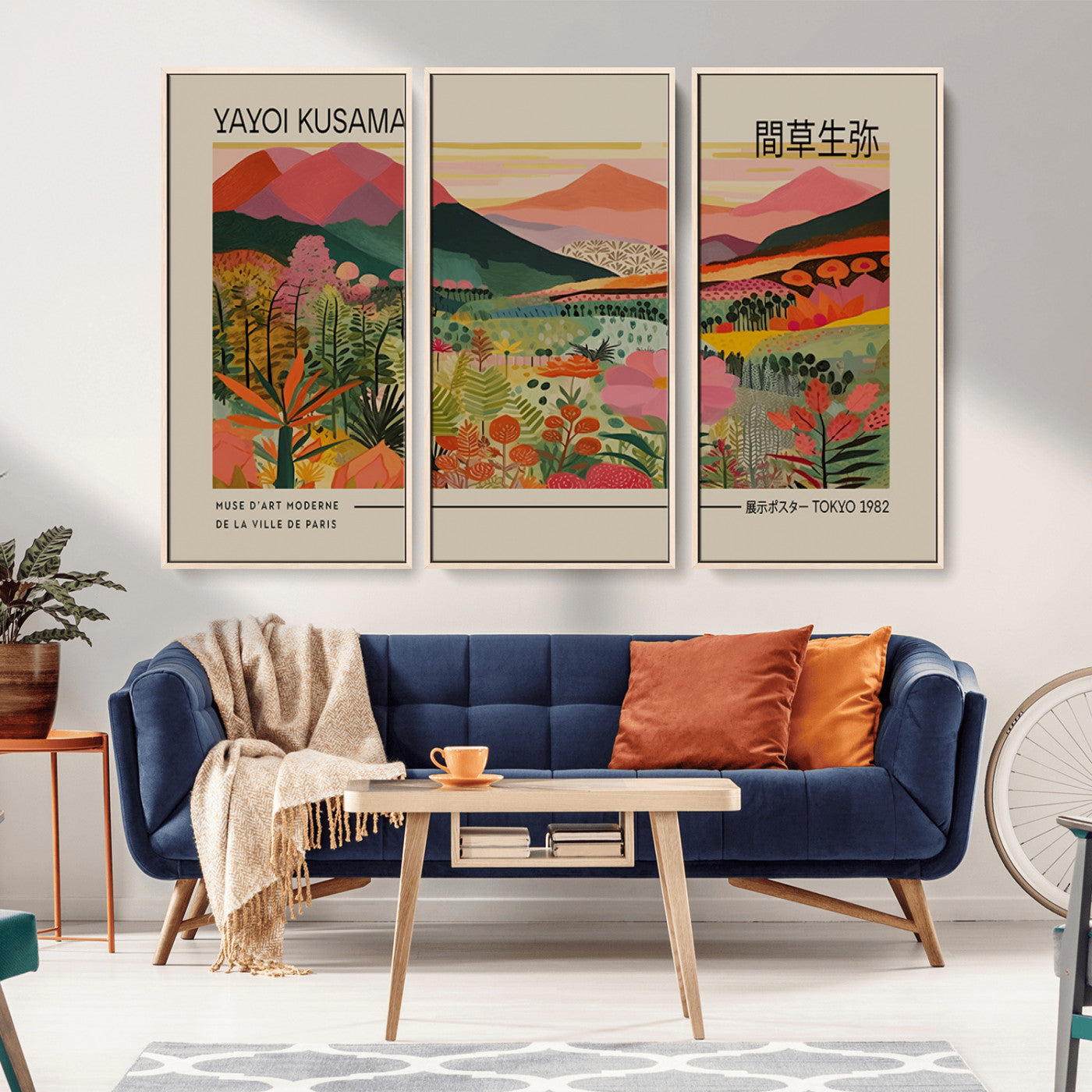 18969-MGV-CV-36X24-Colorful Mountain Meadow Wall Art – Panoramic Botanical Landscape Canvas Print, Vibrant Nature Scene for Living Room, Bedroom,