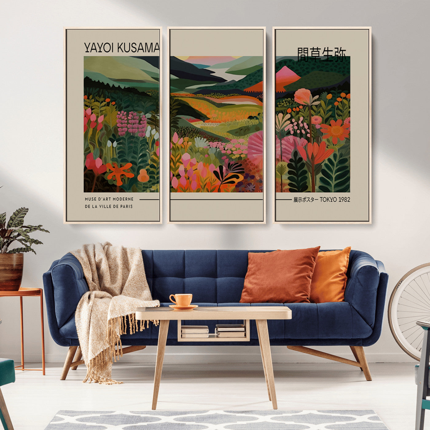69187-MGV-CV-36X24-Floral Valley Landscape Wall Art – Panoramic Nature Canvas Print, Colorful Botanical Artwork for Living Room, Bedroom, Office, or