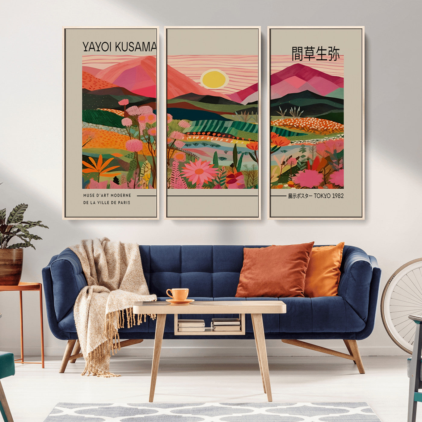 18304-MGV-CV-36X24-Sunset Mountain Landscape Wall Art – Panoramic Abstract Nature Canvas Print, Vibrant Wall Decor for Living Room, Bedroom, Office,