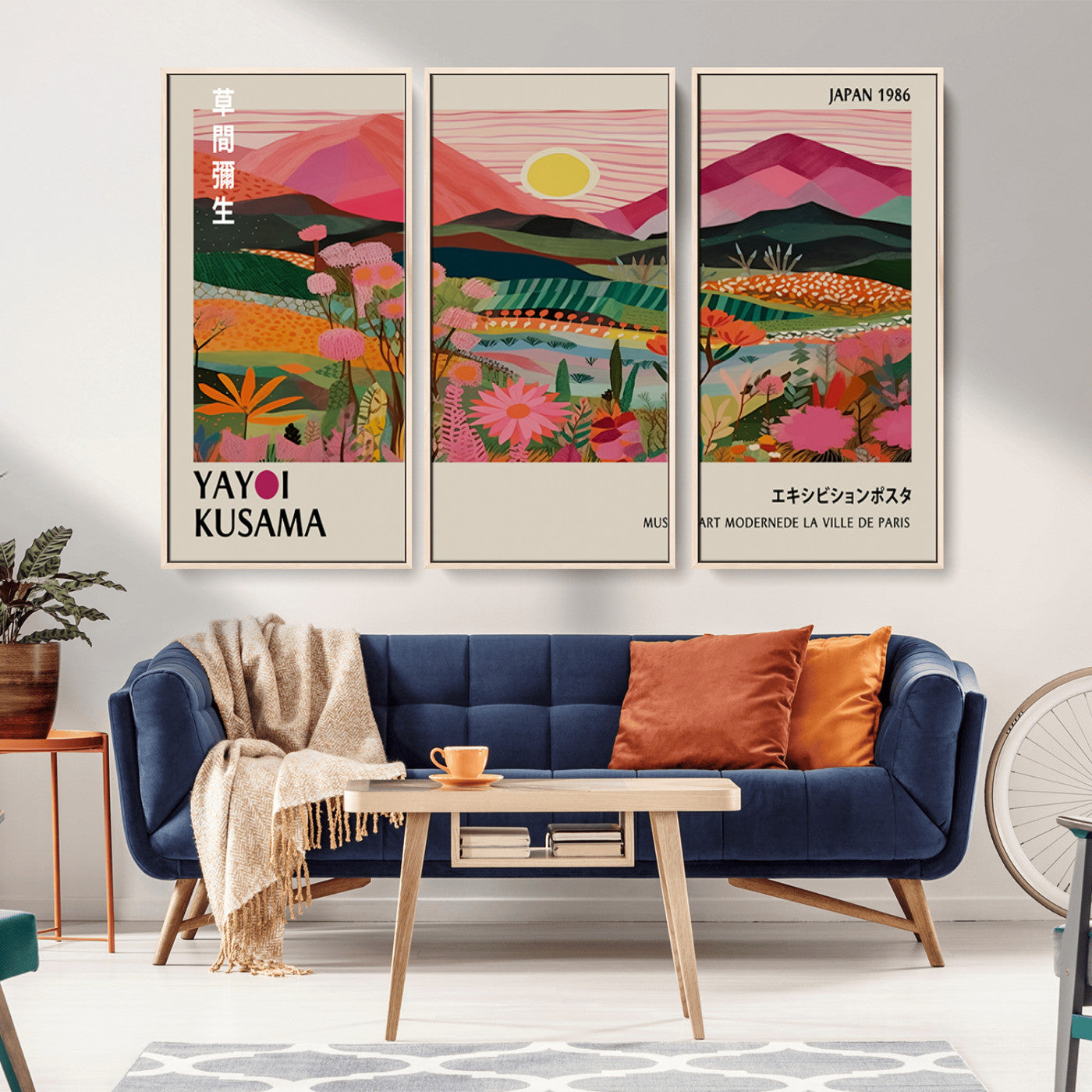 81595-MGV-CV-36X24-Colorful Mountain Landscape Wall Art – Panoramic Abstract Nature Canvas Print, Modern Wall Decor for Living Room, Bedroom, Office,