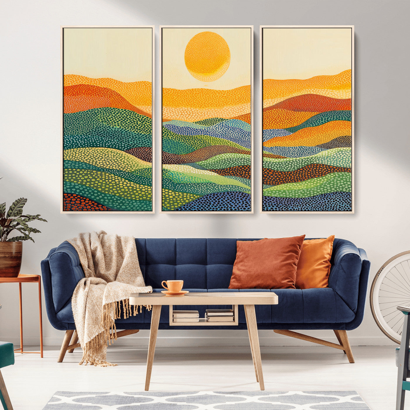 33148-MGV-CV-36X24-Sunset Horizon Wall Art – Vibrant Abstract Landscape Canvas Print with Bold Colors and Modern Design for Living Room, Bedroom, or