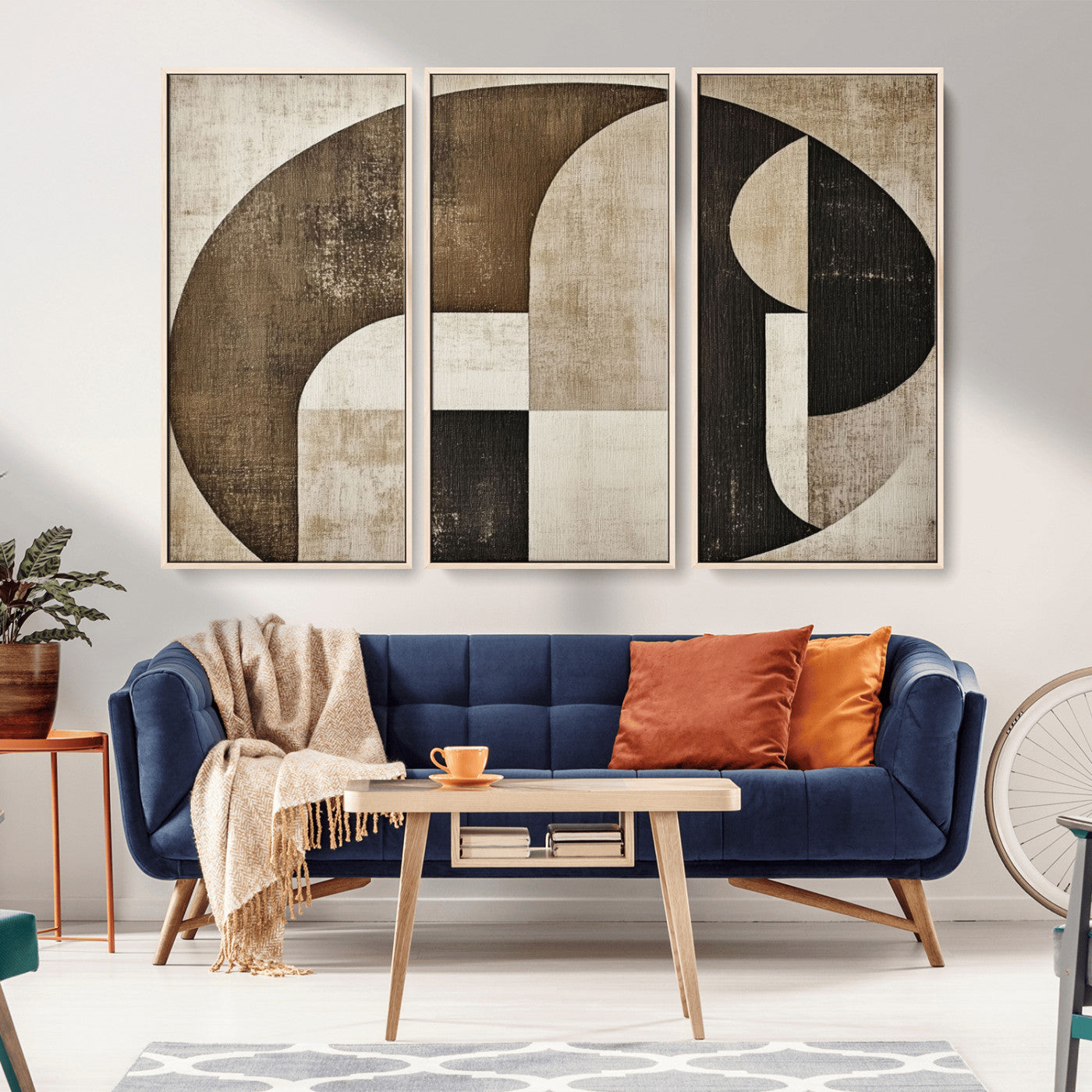 44796-MGV-CV-36X24-Wabi Sabi Wall Art Canvas Print, Framed Geometric Minimalist Art Picture Print, Modern Abstract Perfect Modern Abstract Decor