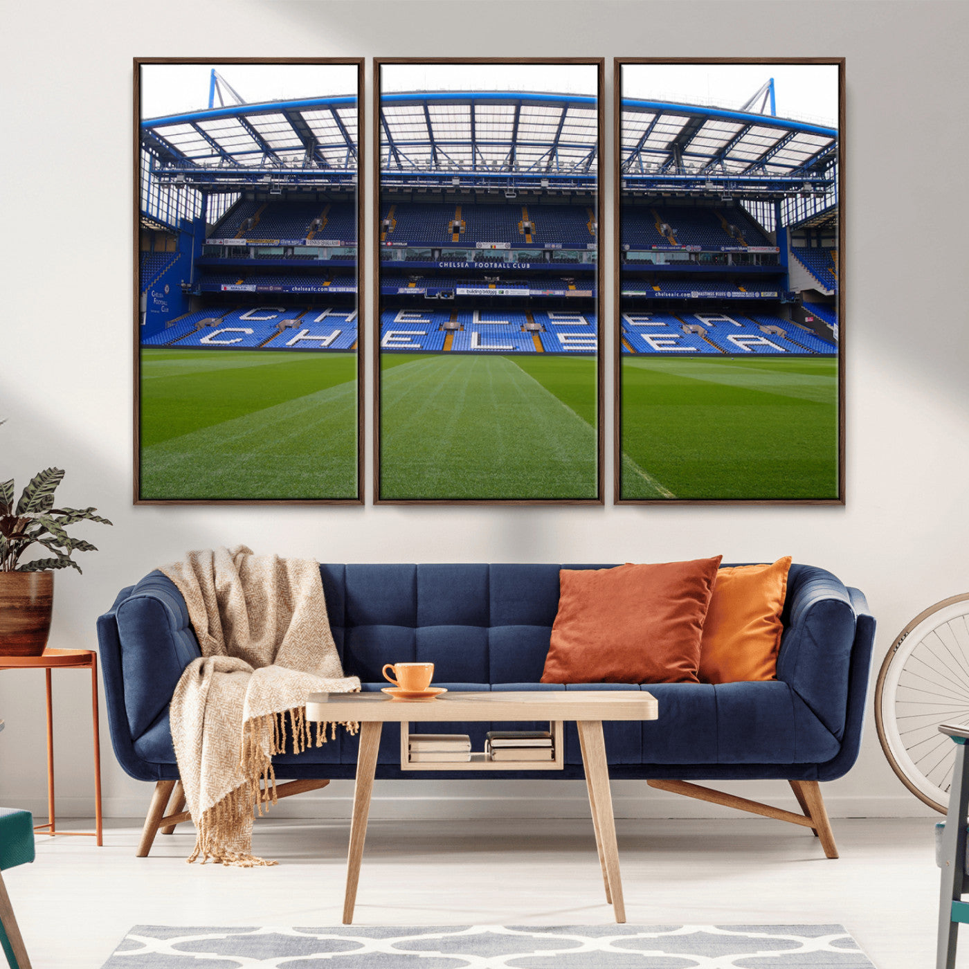 59508-MGV-CV-36X24-Chelsea Stadium Wall Art – Stamford Bridge Football Arena Canvas Print, Iconic Soccer Artwork for Living Room, Office, Game Room
