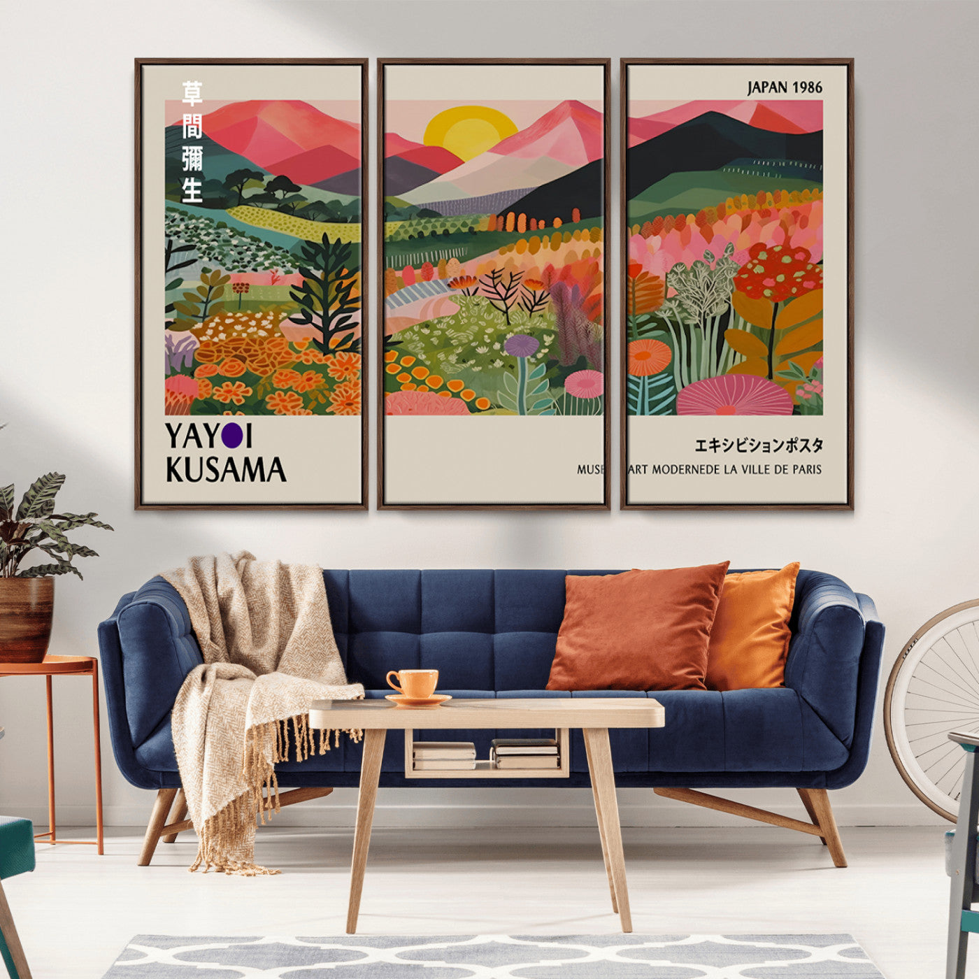 71942-MGV-CV-36X24-Colorful Mountain Valley Wall Art – Panoramic Floral Landscape Canvas Print, Vibrant Nature Scene for Living Room, Bedroom,