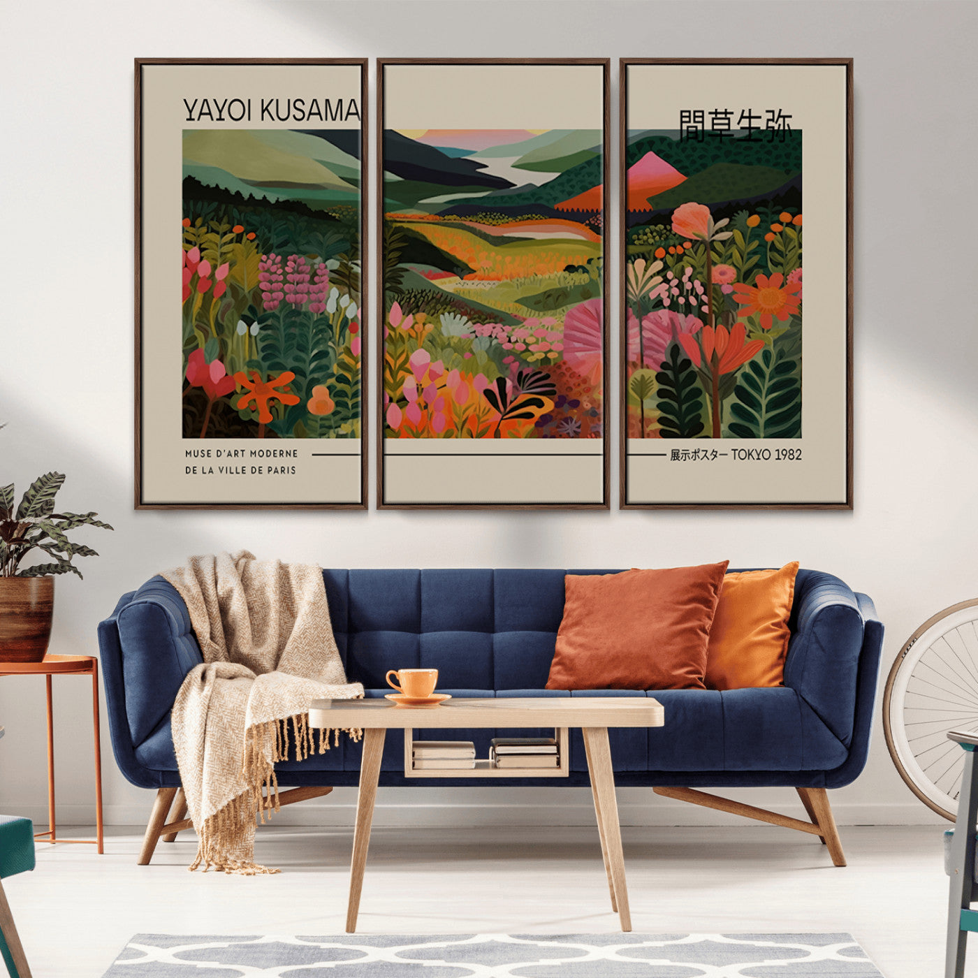 69187-MGV-CV-36X24-Floral Valley Landscape Wall Art – Panoramic Nature Canvas Print, Colorful Botanical Artwork for Living Room, Bedroom, Office, or