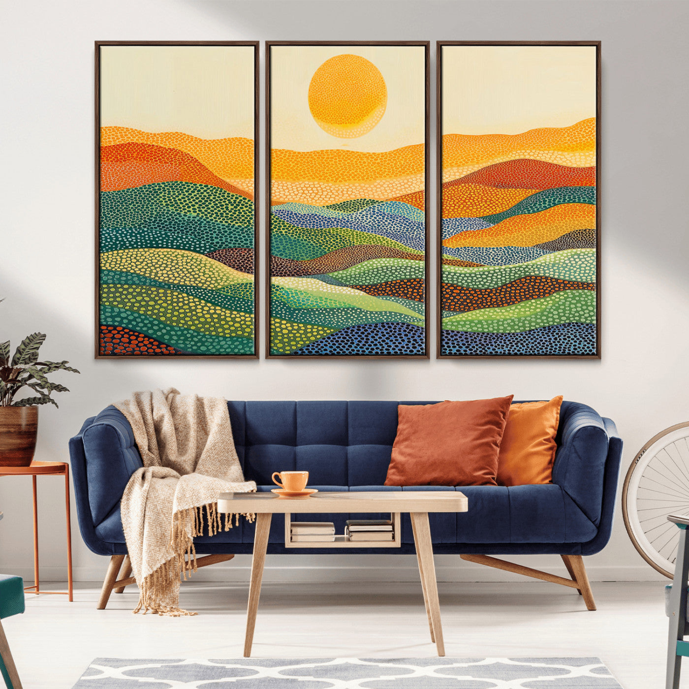 33148-MGV-CV-36X24-Sunset Horizon Wall Art – Vibrant Abstract Landscape Canvas Print with Bold Colors and Modern Design for Living Room, Bedroom, or