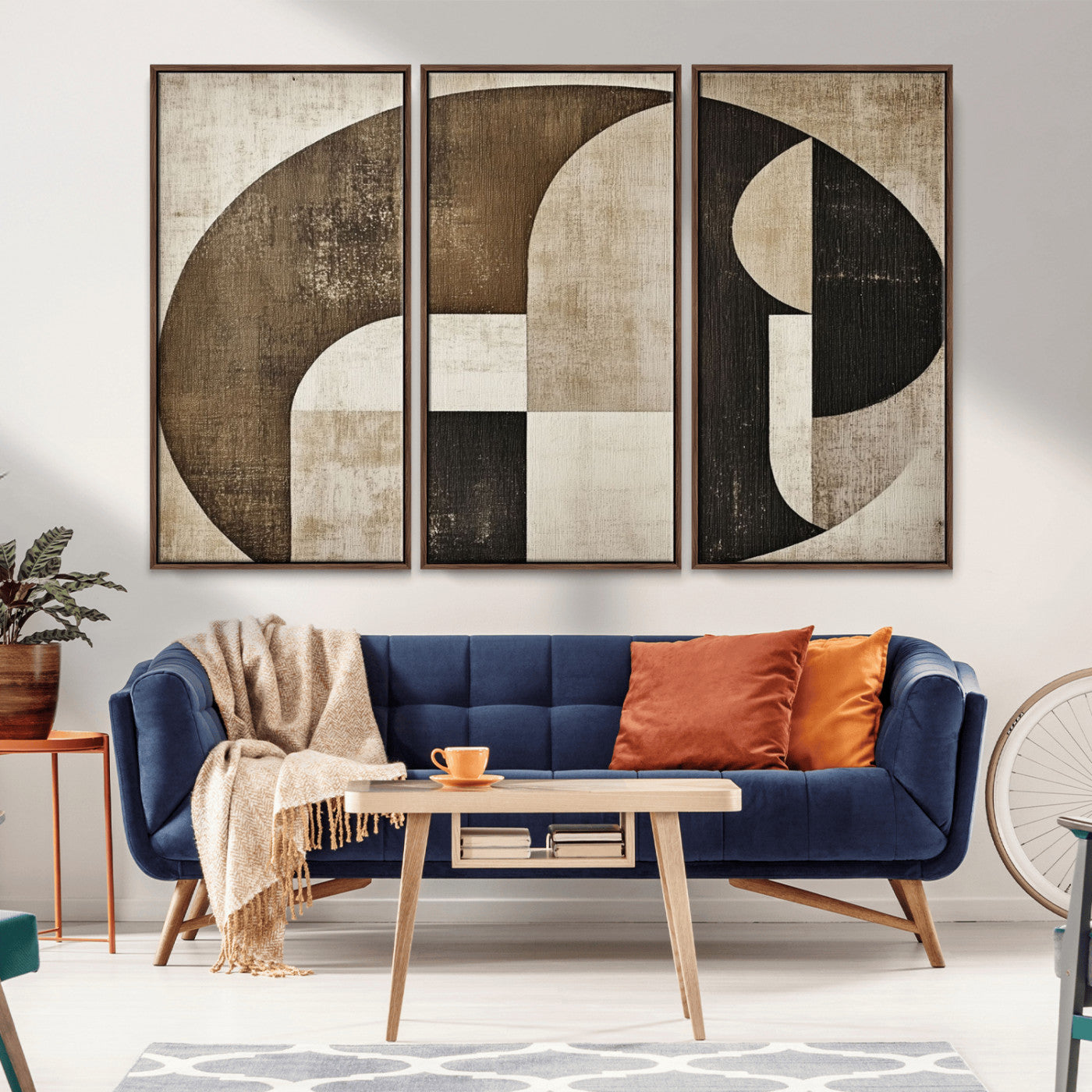 44796-MGV-CV-36X24-Wabi Sabi Wall Art Canvas Print, Framed Geometric Minimalist Art Picture Print, Modern Abstract Perfect Modern Abstract Decor