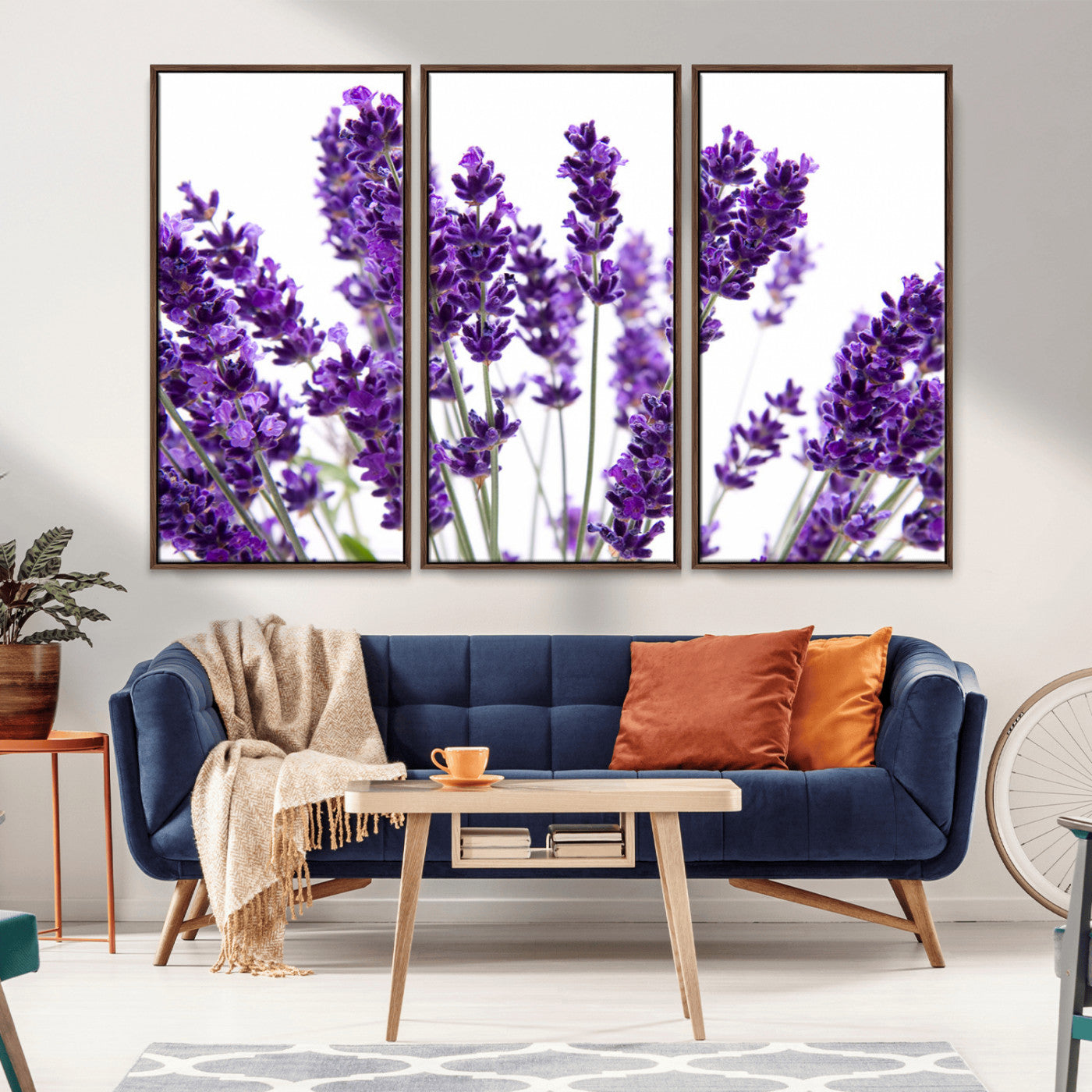 76859-MGV-CV-36X24-Lavender Flower Wall Art – Botanical Canvas Print Featuring Purple Floral Bouquet, Nature Inspired Artwork for Living Room,