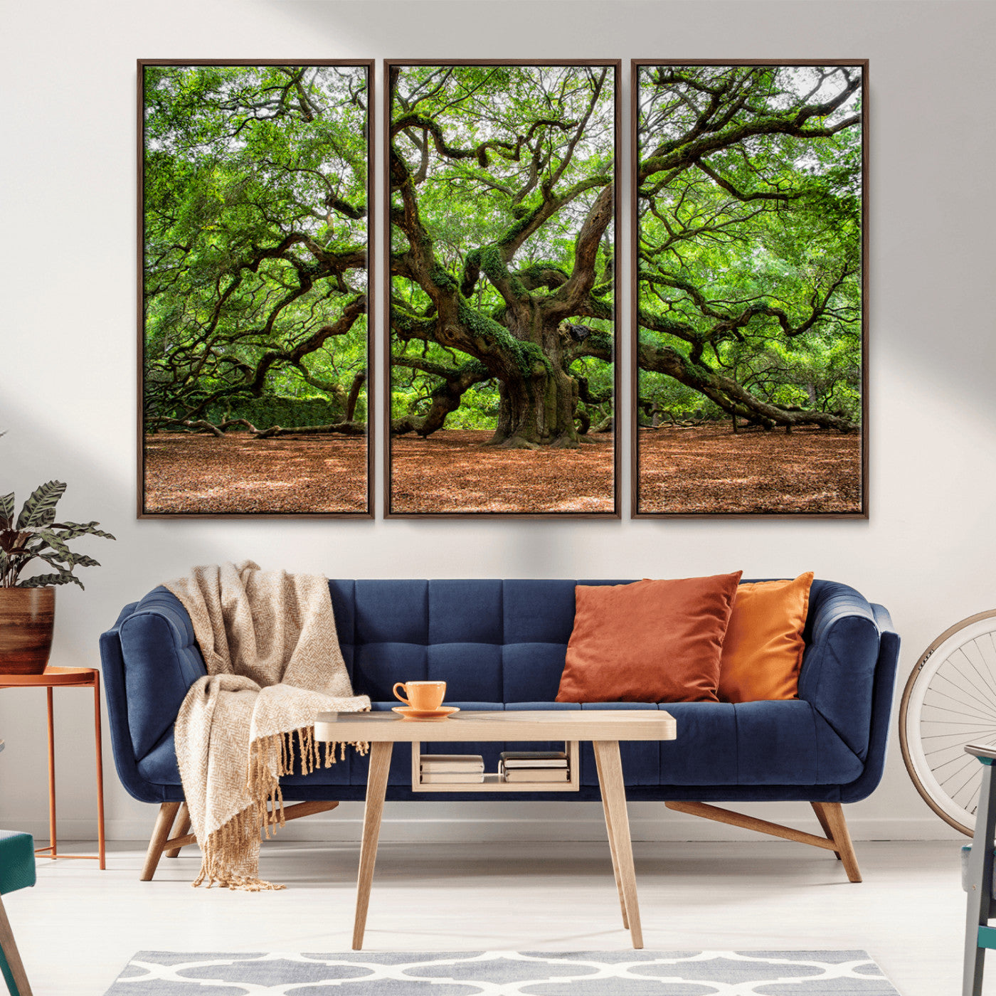 51255351-MGV-CV-36X24-Ancient Tree Wall Art – Majestic Oak Canvas Print, Large Nature Photography, Sacred Forest Landscape Wall Décor, Wisdom Tree