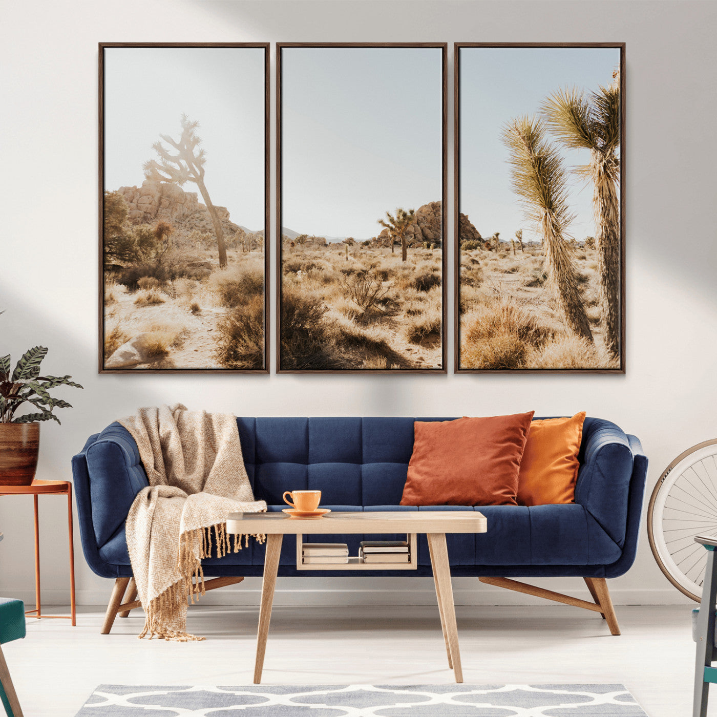 62783269-MGV-CV-36X24-Joshua Tree Wall Art – Desert Landscape Photography Canvas Print, Southwest Nature Artwork Rustic Home Decor for Living Room,