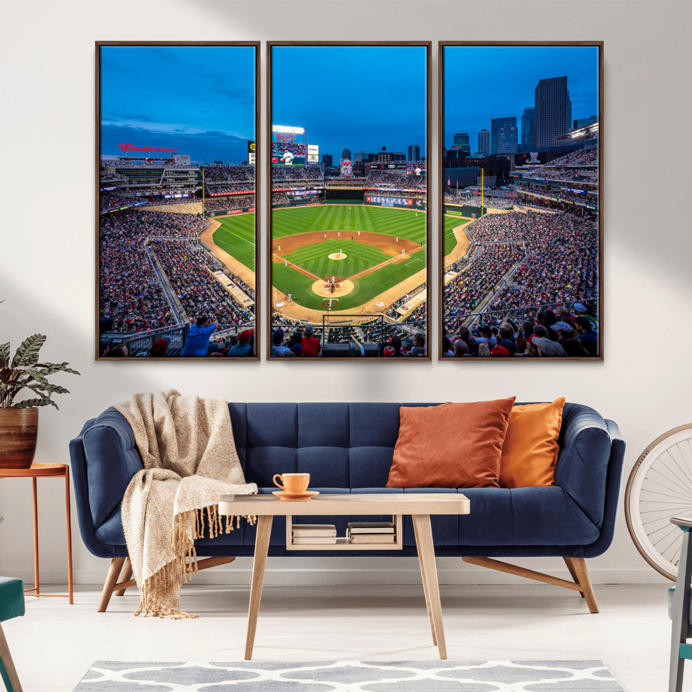 77273035-MGV-CV-36X24-Baseball Stadium Wall Art – Panoramic Evening Game Canvas Print, Sports Fan Decor for Man Cave, Office, Bar, or Living Room