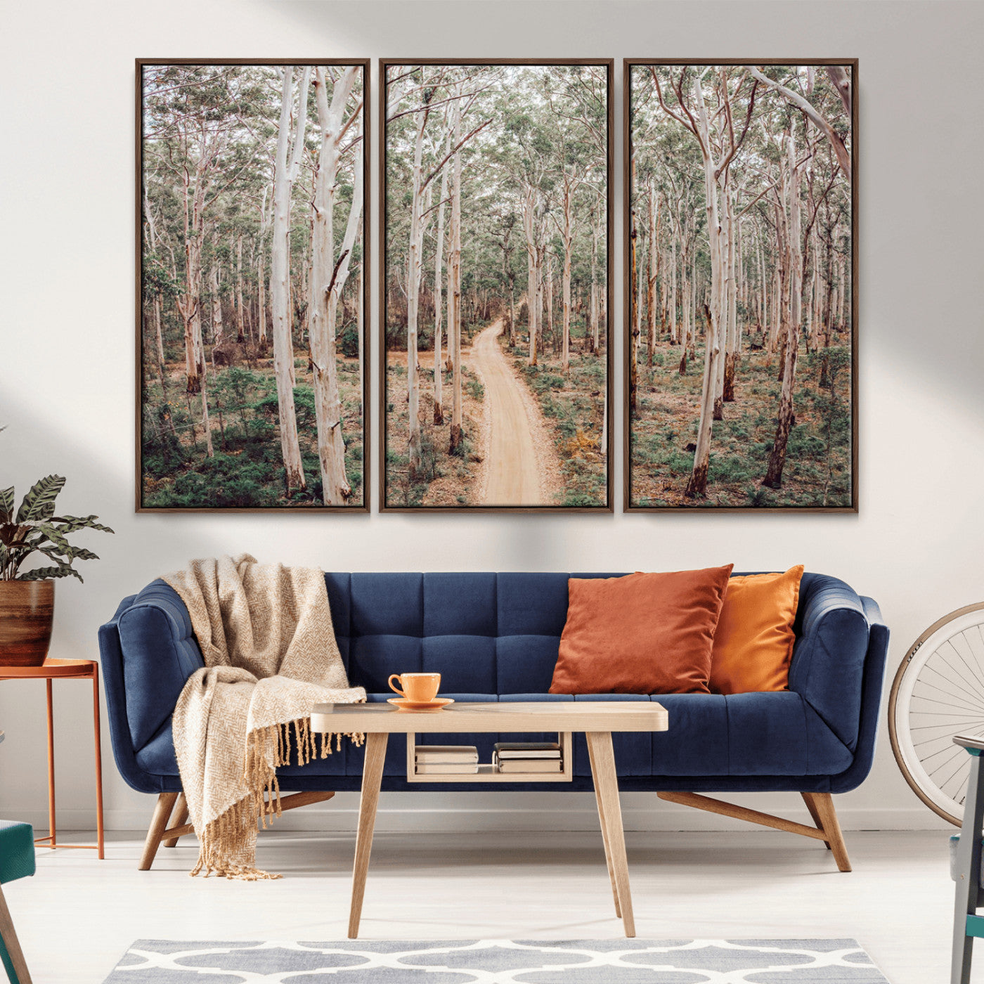 24760563-MGV-CV-36X24-Forest Wall Art – Tranquil Woodland Path Canvas Print, Scenic Nature Photography Decor for Bedroom, Living Room, Office, Cabin or