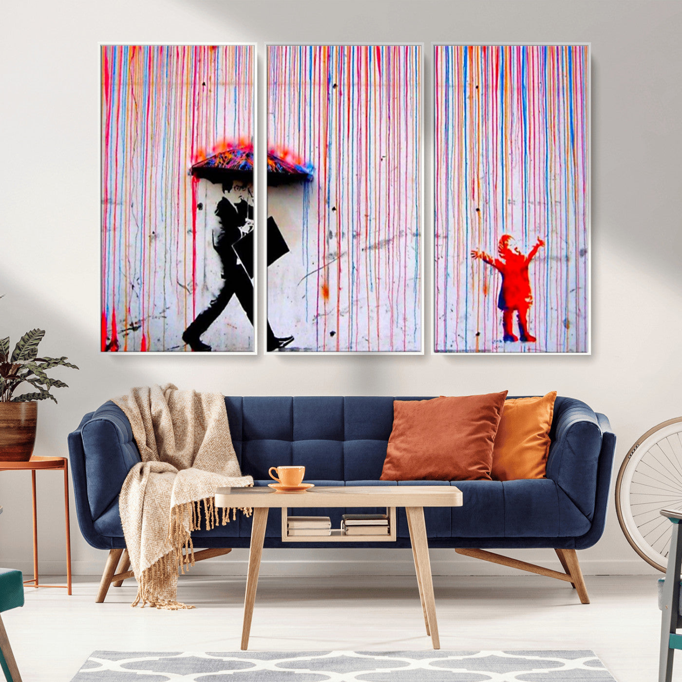 69505-MGV-CV-36X24-Graffiti Girl Wall Art Canvas Print, Framed Urban Contrast Art Picture Print, Vibrant Graffiti Perfect Urban Pop Decor Artwork