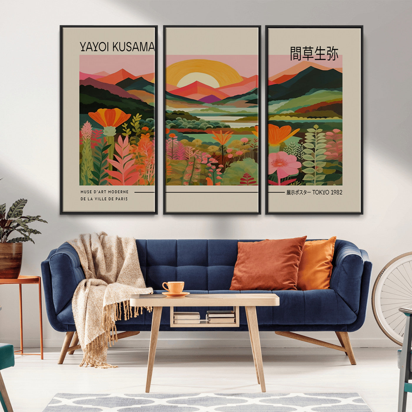 17753-MGV-CV-36X24-Floral Sunset Landscape Wall Art – Panoramic Nature Canvas Print, Vibrant Botanical Artwork for Living Room, Bedroom, Office, or