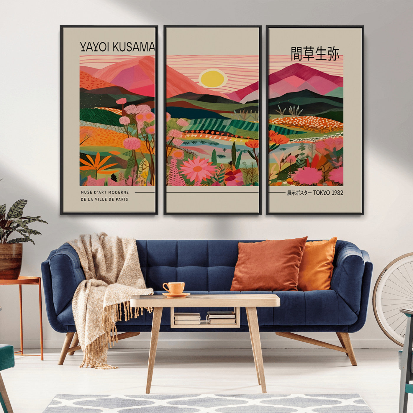 18304-MGV-CV-36X24-Sunset Mountain Landscape Wall Art – Panoramic Abstract Nature Canvas Print, Vibrant Wall Decor for Living Room, Bedroom, Office,