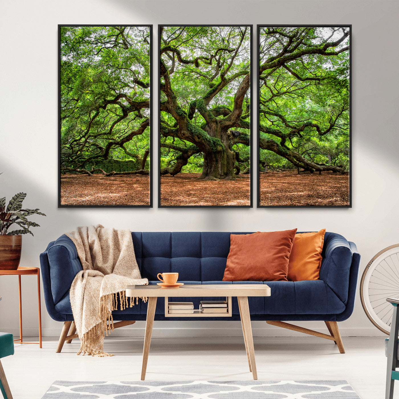 51255351-MGV-CV-36X24-Ancient Tree Wall Art – Majestic Oak Canvas Print, Large Nature Photography, Sacred Forest Landscape Wall Décor, Wisdom Tree