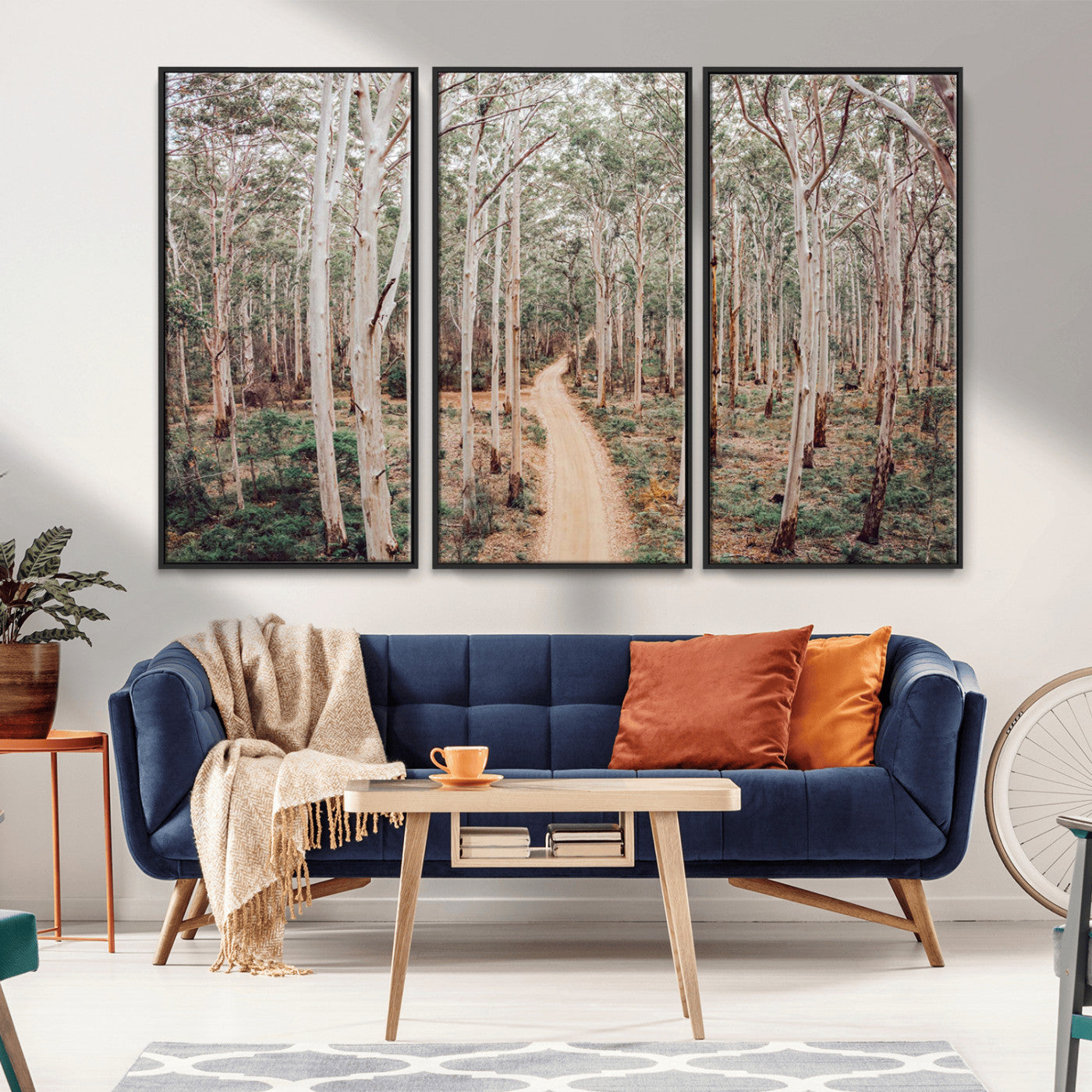 24760563-MGV-CV-36X24-Forest Wall Art – Tranquil Woodland Path Canvas Print, Scenic Nature Photography Decor for Bedroom, Living Room, Office, Cabin or