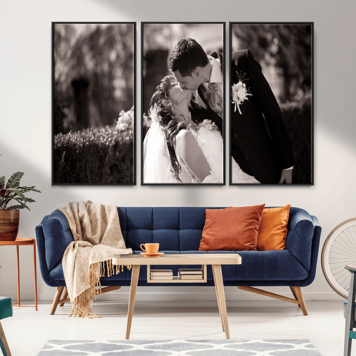 CSTM6030-MGV-CV-36X24-Custom Wedding Photo Print - Custom Wall Art Picture Print, Create Your Own Photo Canvas Print