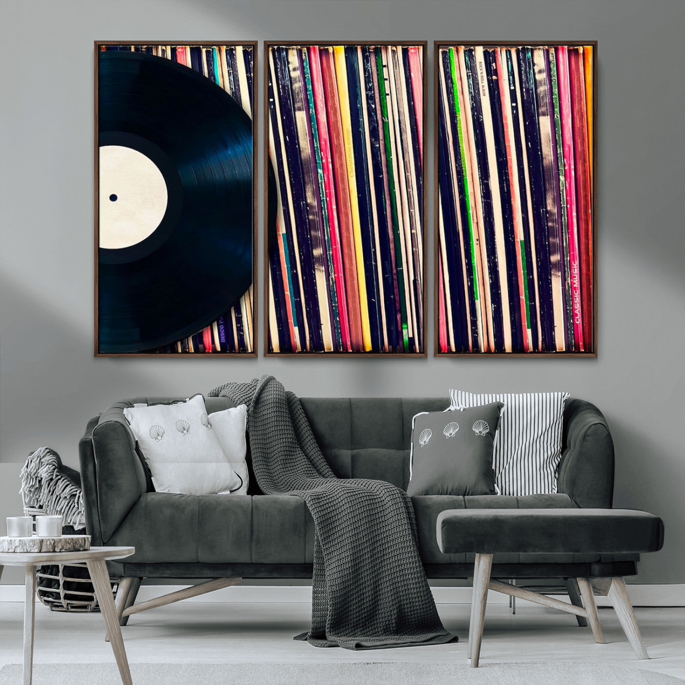 45029-MGV-CV-36X24-Misty Pine Forest Wall Art – Black and White Landscape Canvas Print, Foggy Trees Nature Photography, Modern Minimalist Decor for