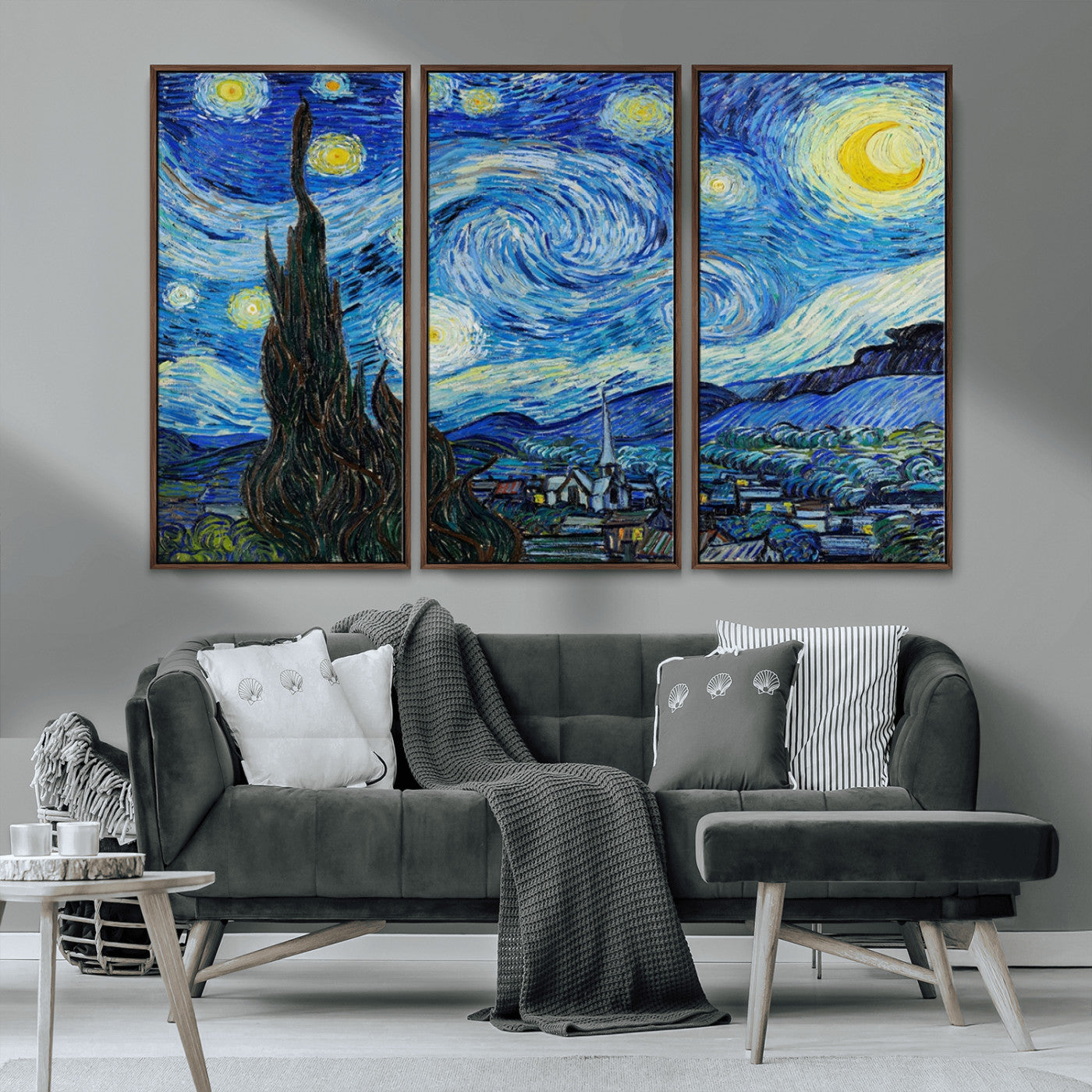 39177-MGV-CV-36X24-Starry Night Wall Art – Vincent van Gogh Famous Painting Canvas Print, Timeless Starry Sky Decor for Living Room, Bedroom or