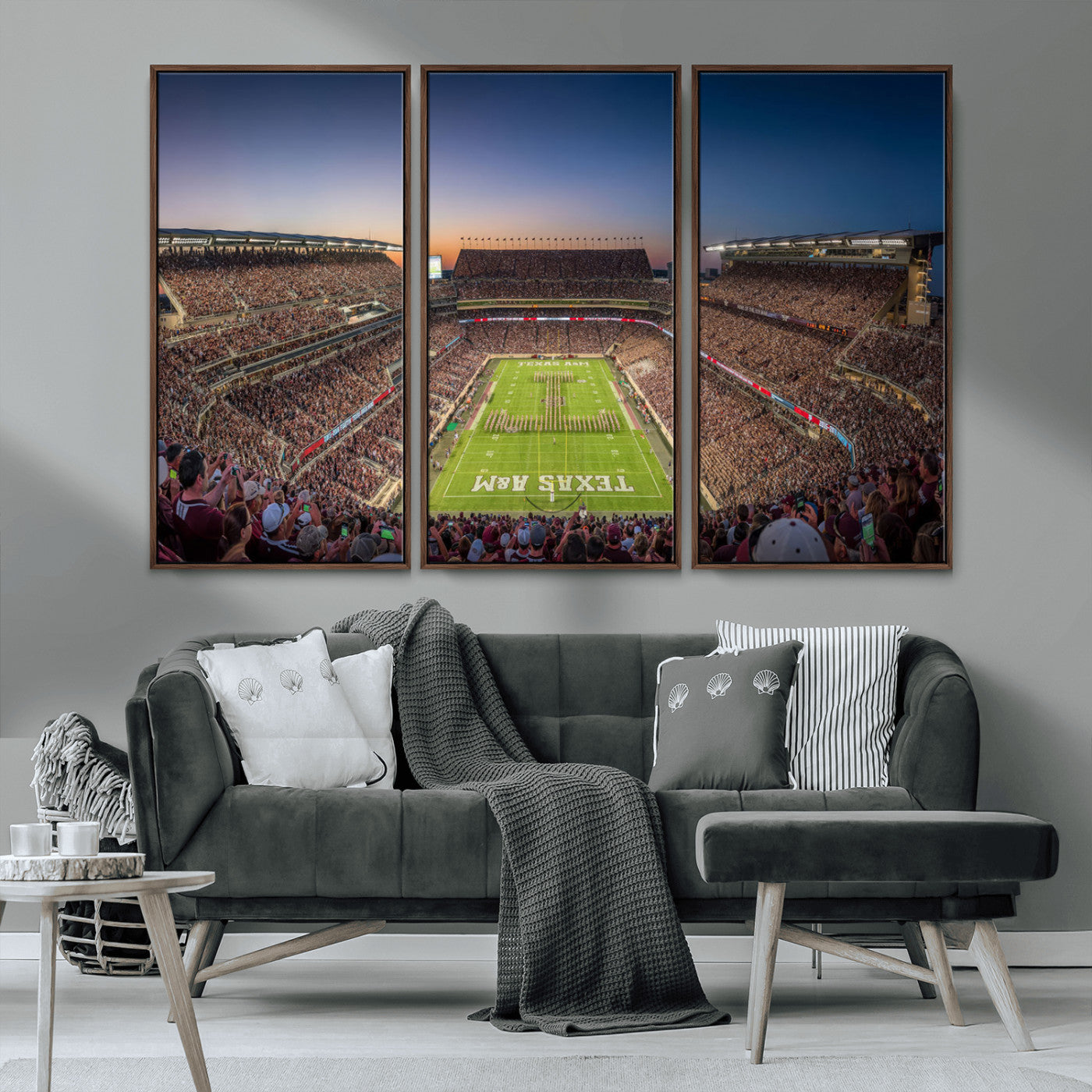 17421-MGV-CV-36X24-Kyle Field Wall Art Canvas Print, Framed Texas Stadium Art Picture Print, Kyle Field Stadium Perfect Sport Room Decor Artwork