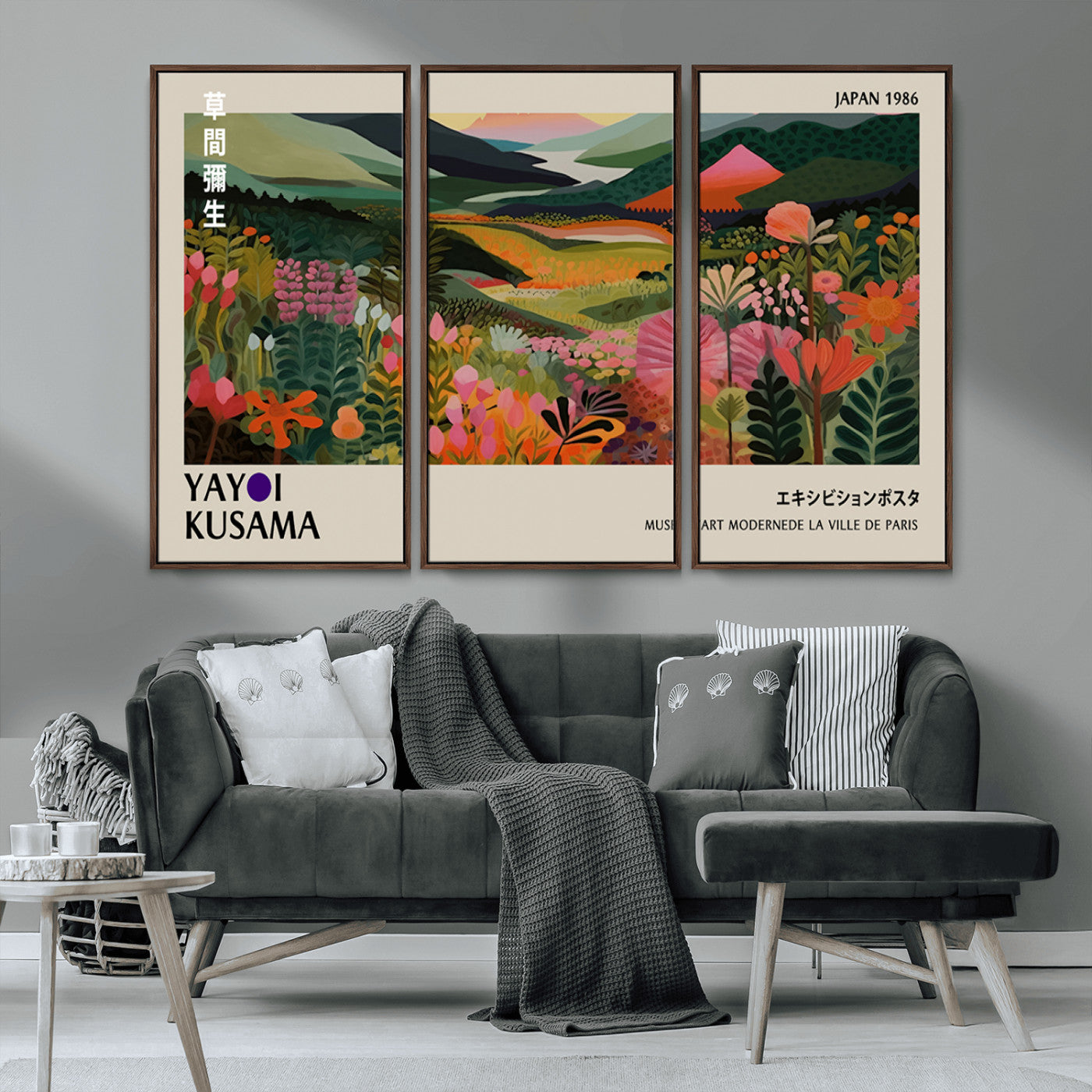 75719-MGV-CV-36X24-Botanical Mountain Valley Wall Art – Panoramic Nature Canvas Print, Vibrant Floral Field Artwork for Living Room, Bedroom, Office,